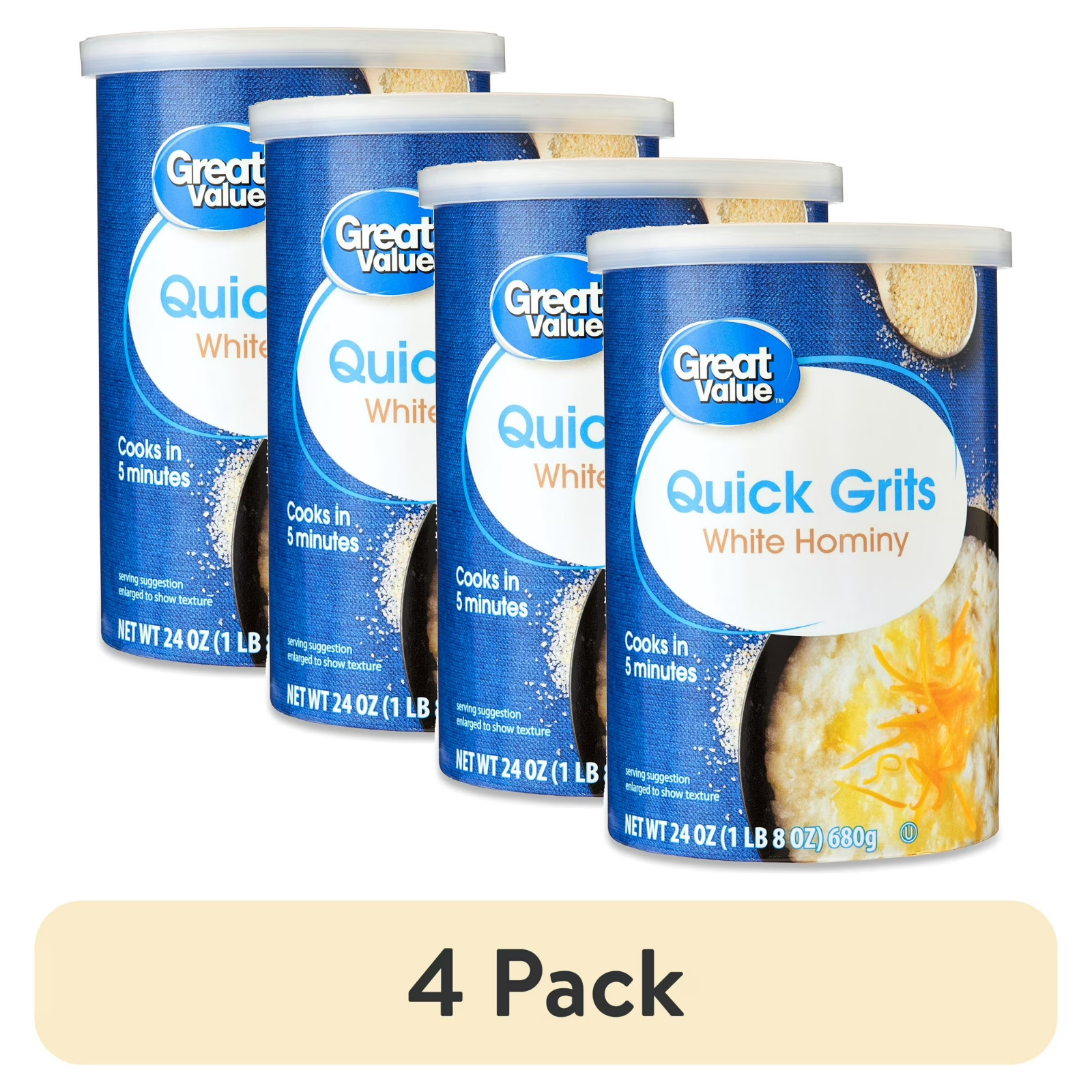 Great Value Quick Grits, 24 oz (Pack of 4)………