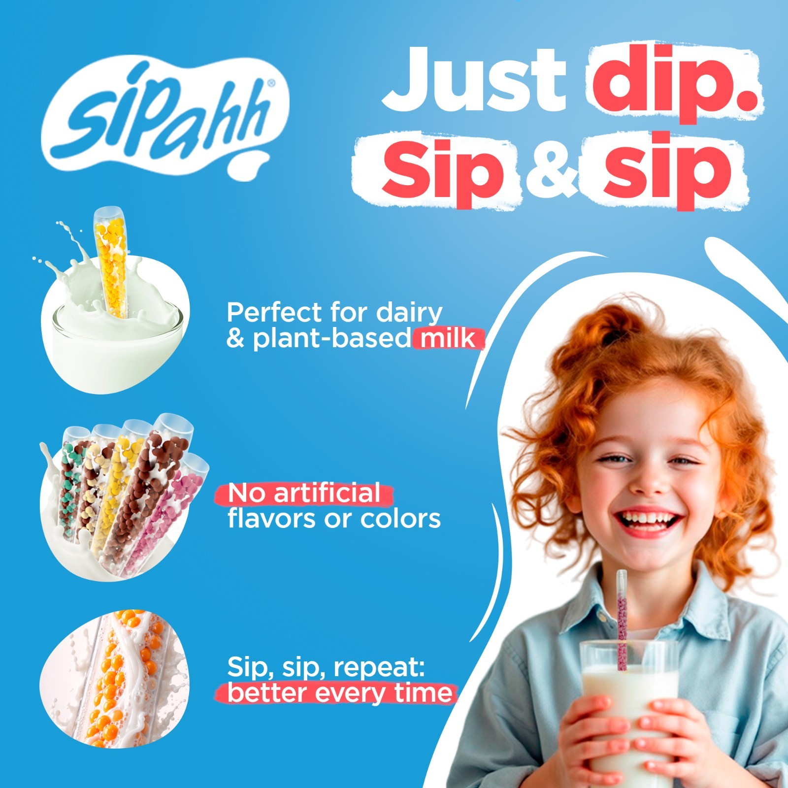 Sipahh Apple Pie Milk Straws 10ct Flavor Straws Gluten Free Flavored Milk