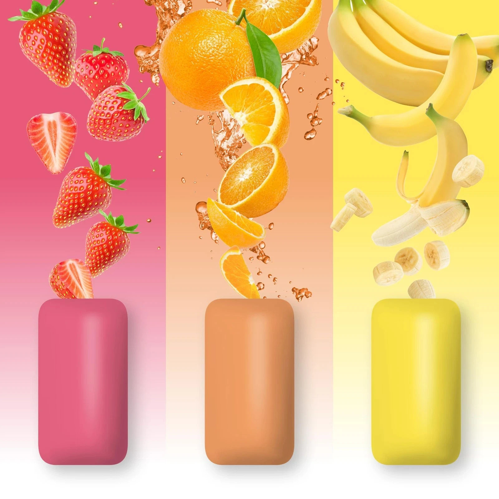 PUR Jumbo Gum Strawberry Orange Banana 10 bags w/20 Pieces Exp. 7/27