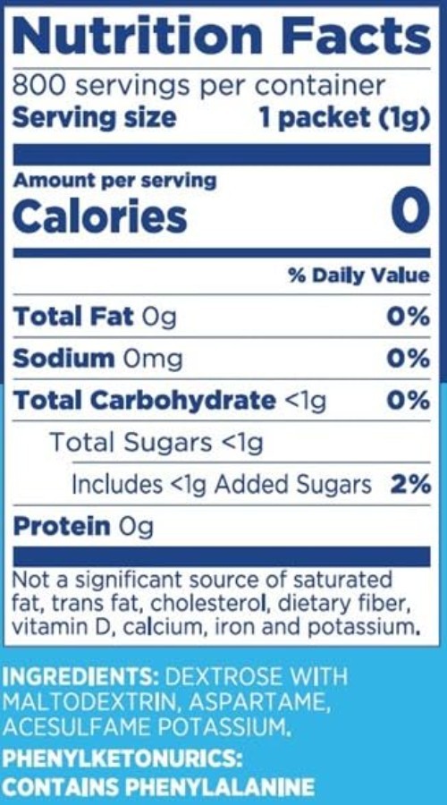 Diabetic-Friendly 0 Calorie Sweetener Packets – 28.2 oz, Perfect for Drinks