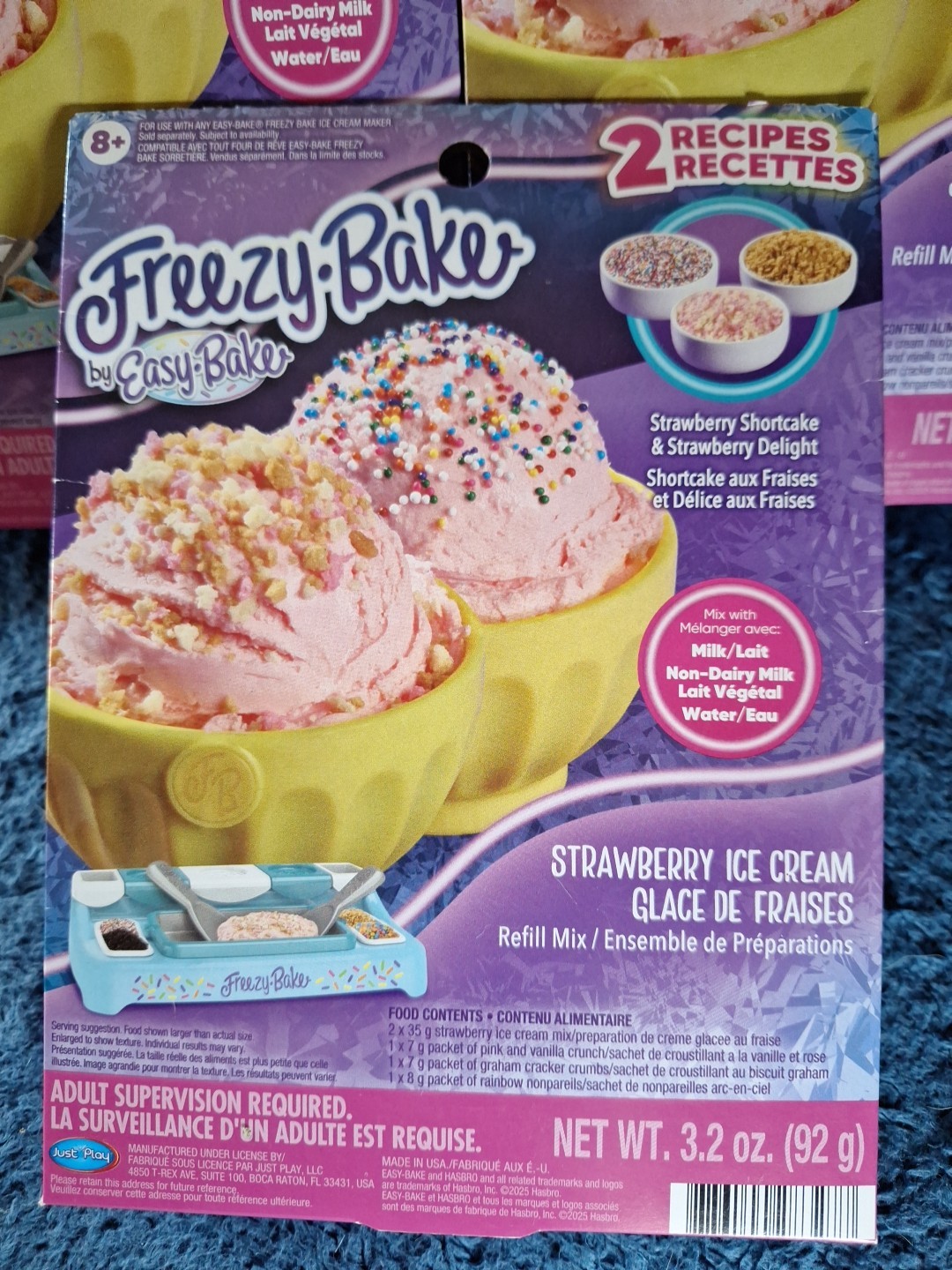 Hasbro EASY BAKE Ice Cream Lot Strawberry Shortcake / Strawberry Delight x3