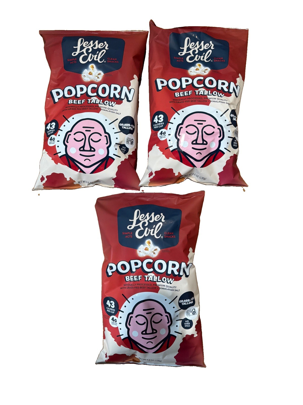 Lesserevil, Organic Popcorn, Beef Tallow , Limited Flavor 4.6oz