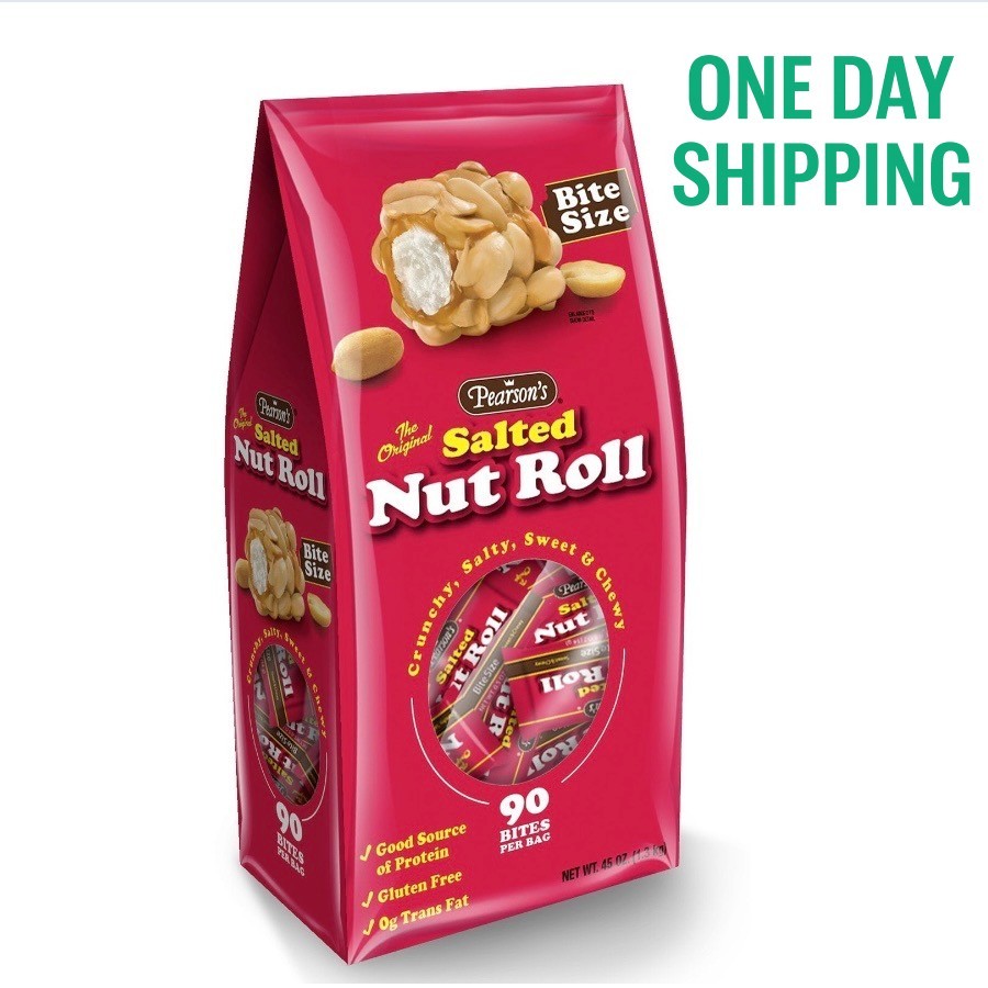 Pearson’s Salted Nut Roll, Bite Size, 0.5 oz., 90 pcs. FREE SHIPPING