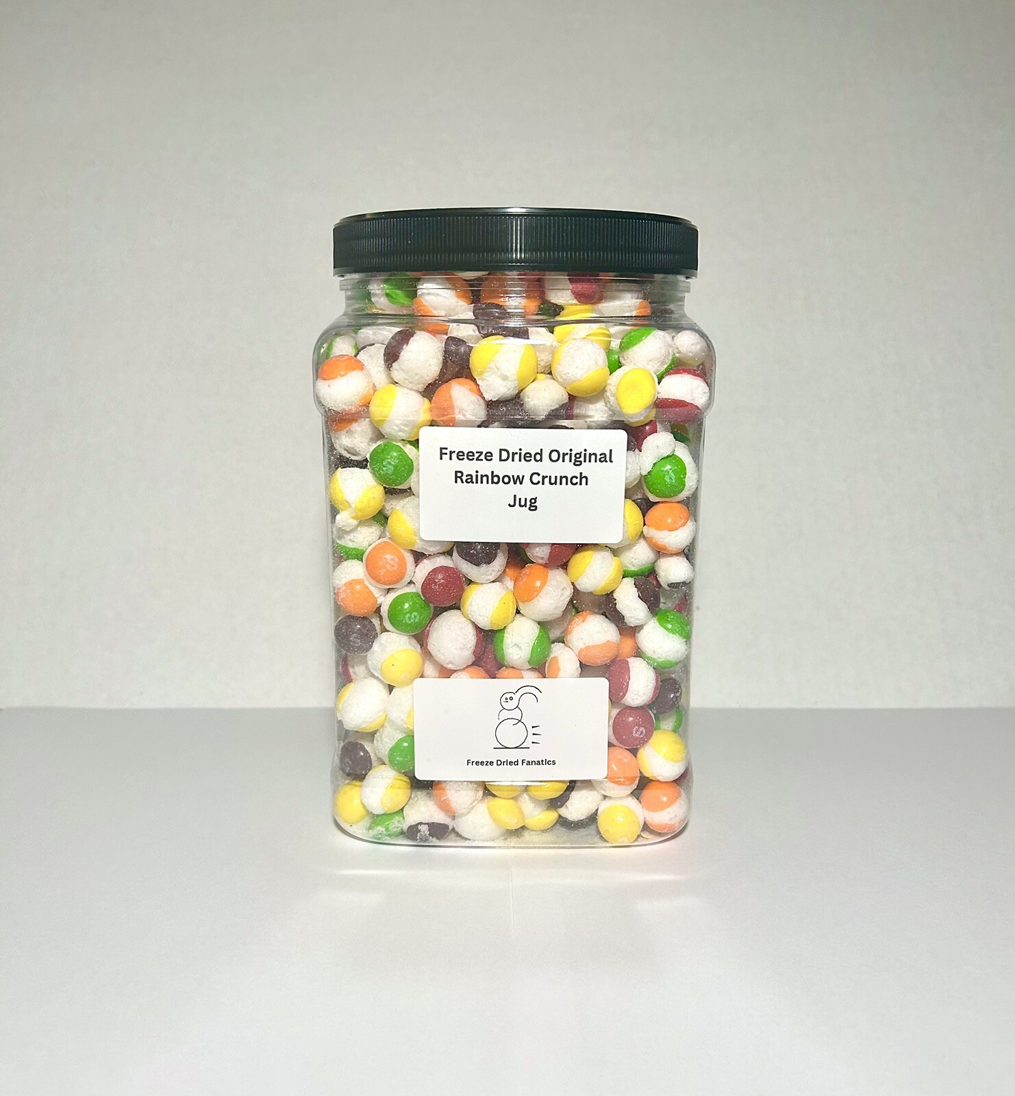 Freeze Dried Bulk Candy Original Rainbow Crunch 54oz Container Made To Order