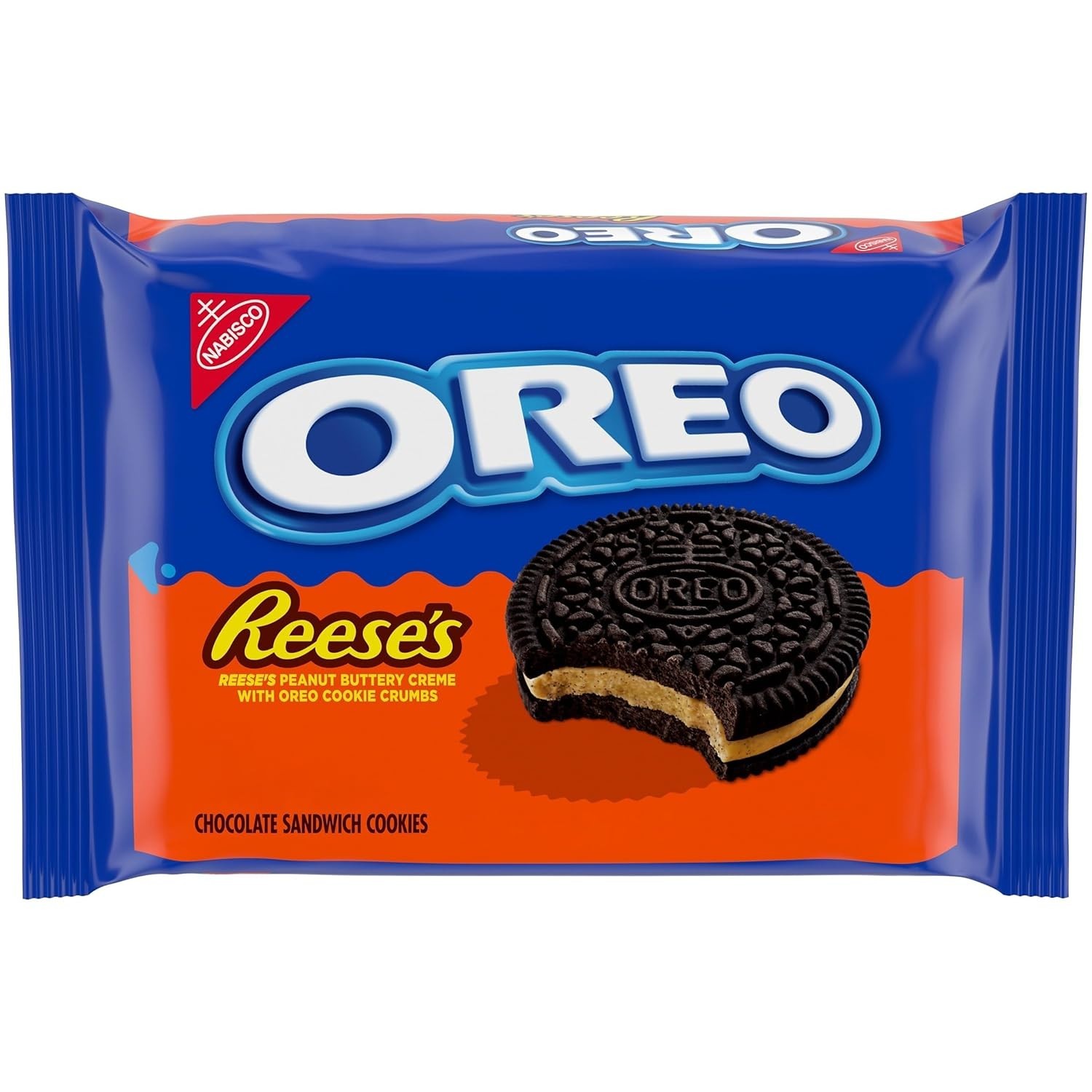 OREO REESE’S Peanut Buttery Creme Chocolate Sandwich Cookies, 12.35 oz