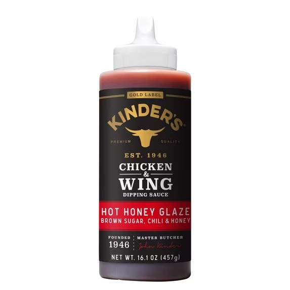 Kinder’s Gold Label Hot Honey Glaze Dipping Sauce for Chicken Wings – 16.1 oz