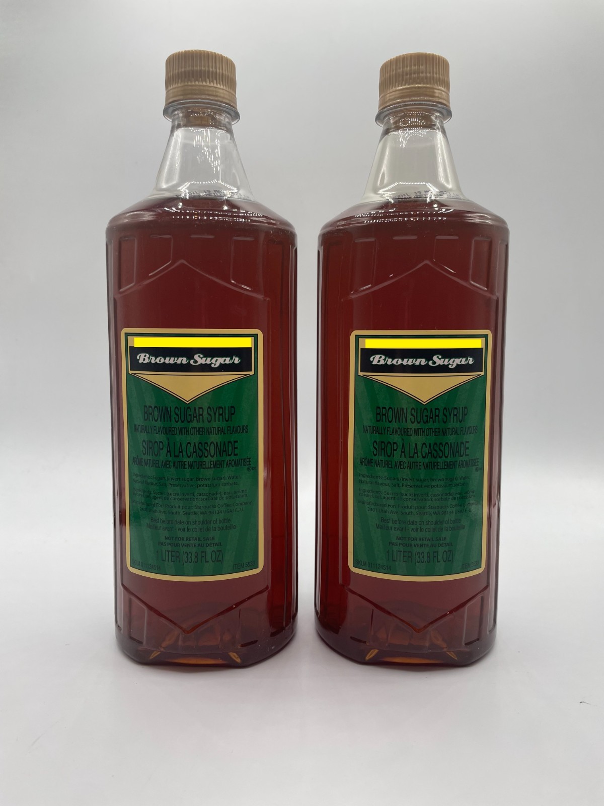 Starbucks Brown Sugar Coffee Syrup Dessert Topping 1 L (33.8 fl oz) 2 Bottle