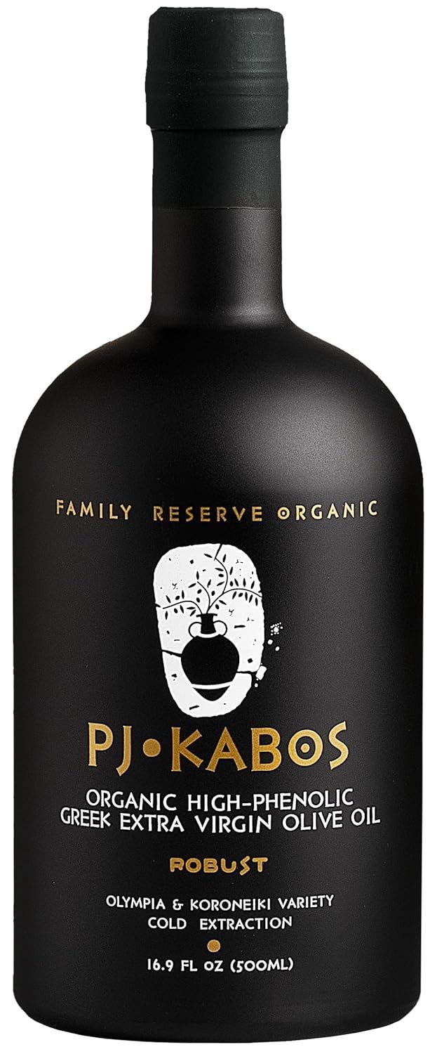 PJ KABOS Very High Phenolic 699 mg/kg, USDA Organic Greek Extra Virgin Olive …