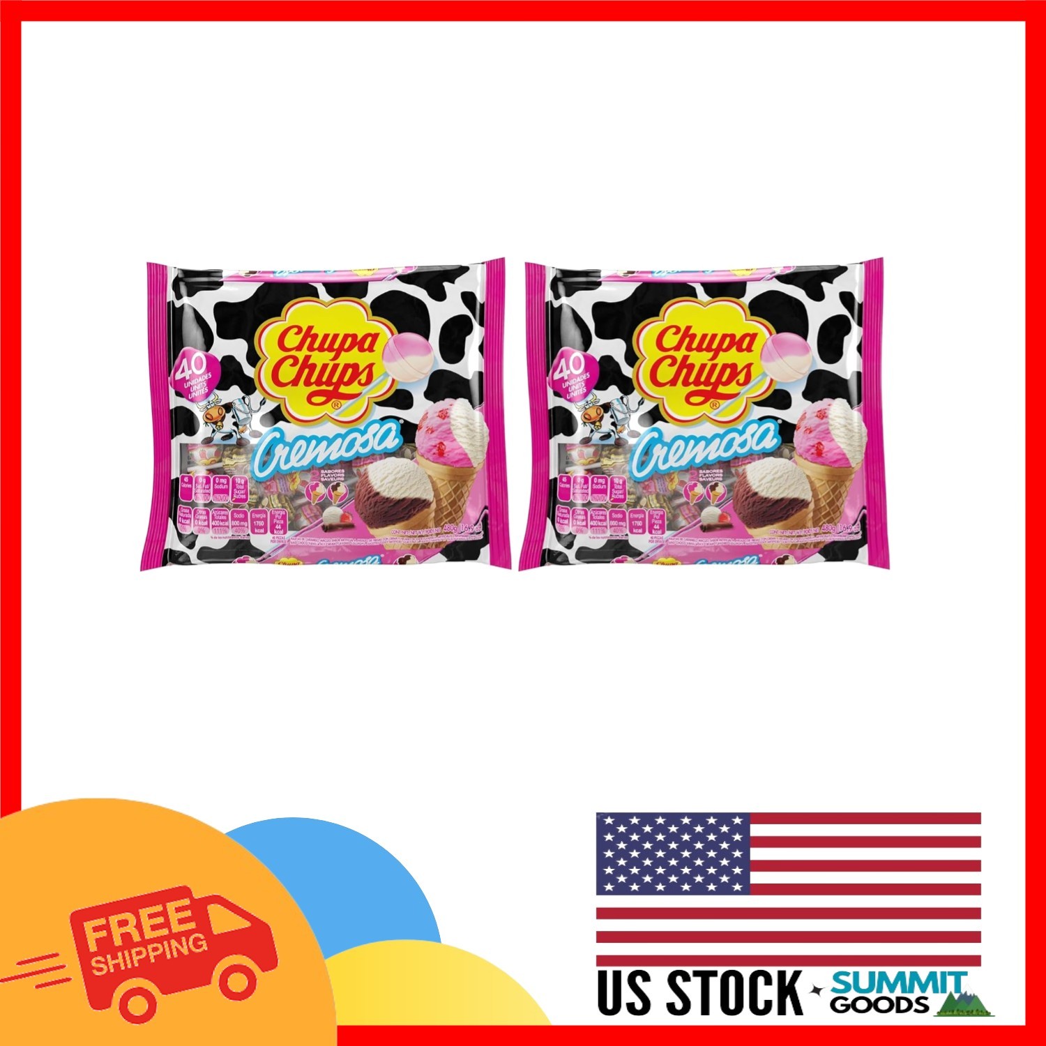 Cremosa 16.9 Ounce Lollipop Assortment – Ice Cream Treats for Holidays & Parties