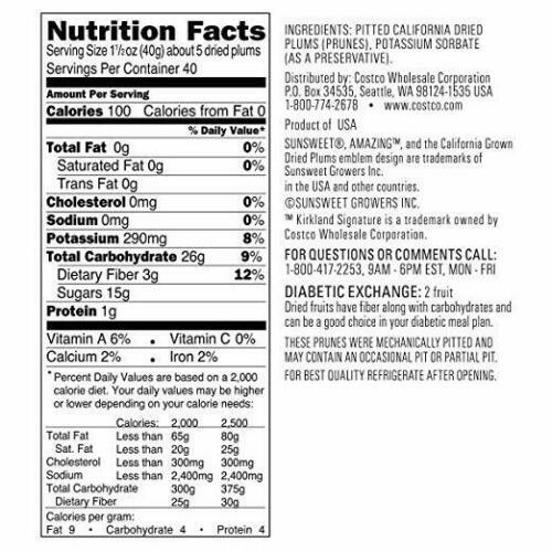 2 Packs Kirkland Signature Sunsweet Dried Plums Pitted Prunes 3.5 lb Each Pack