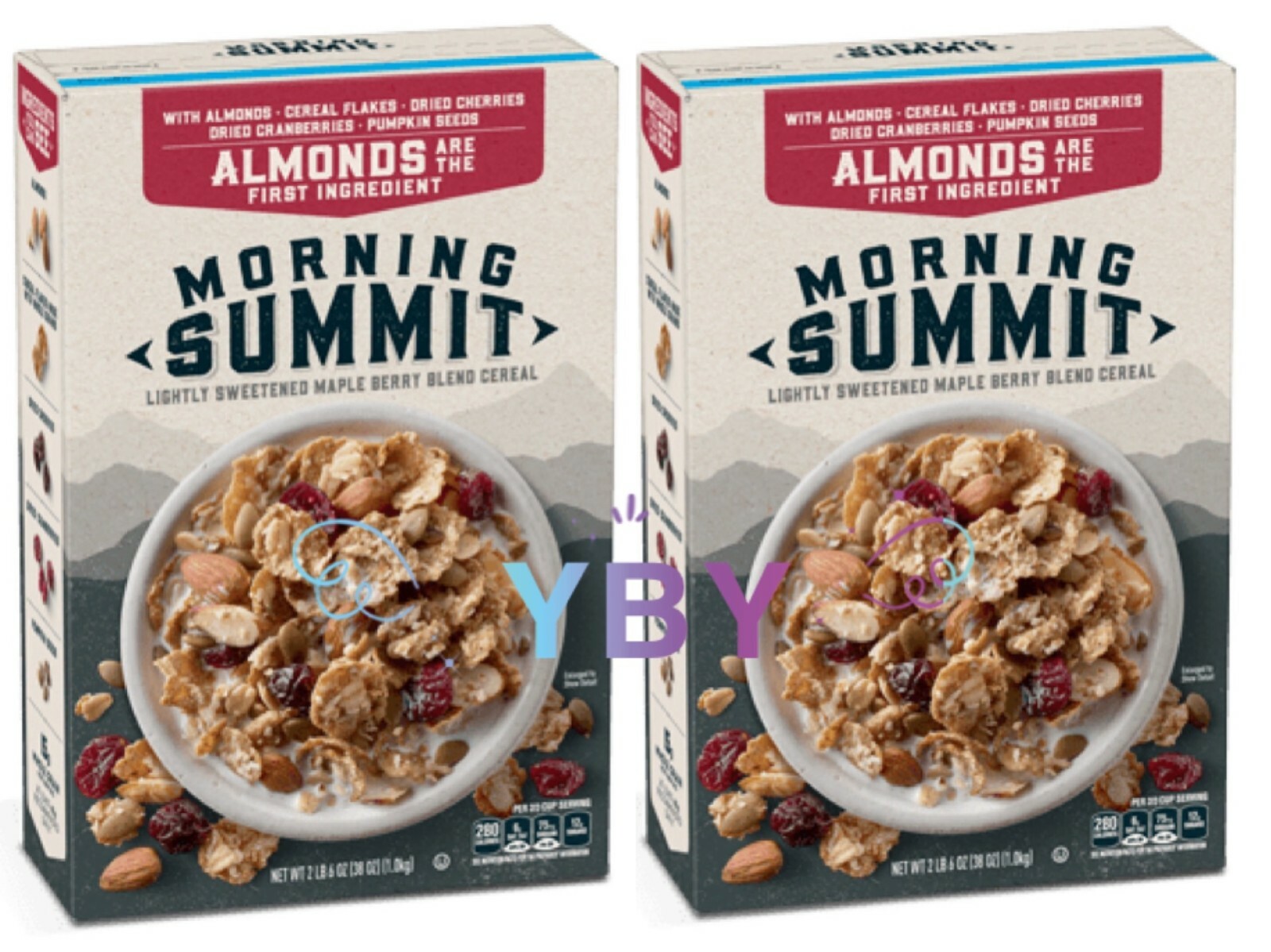 2 Packs General Mills Morning Summit Cereal 38 oz Each Pack, Total 4lb 12oz