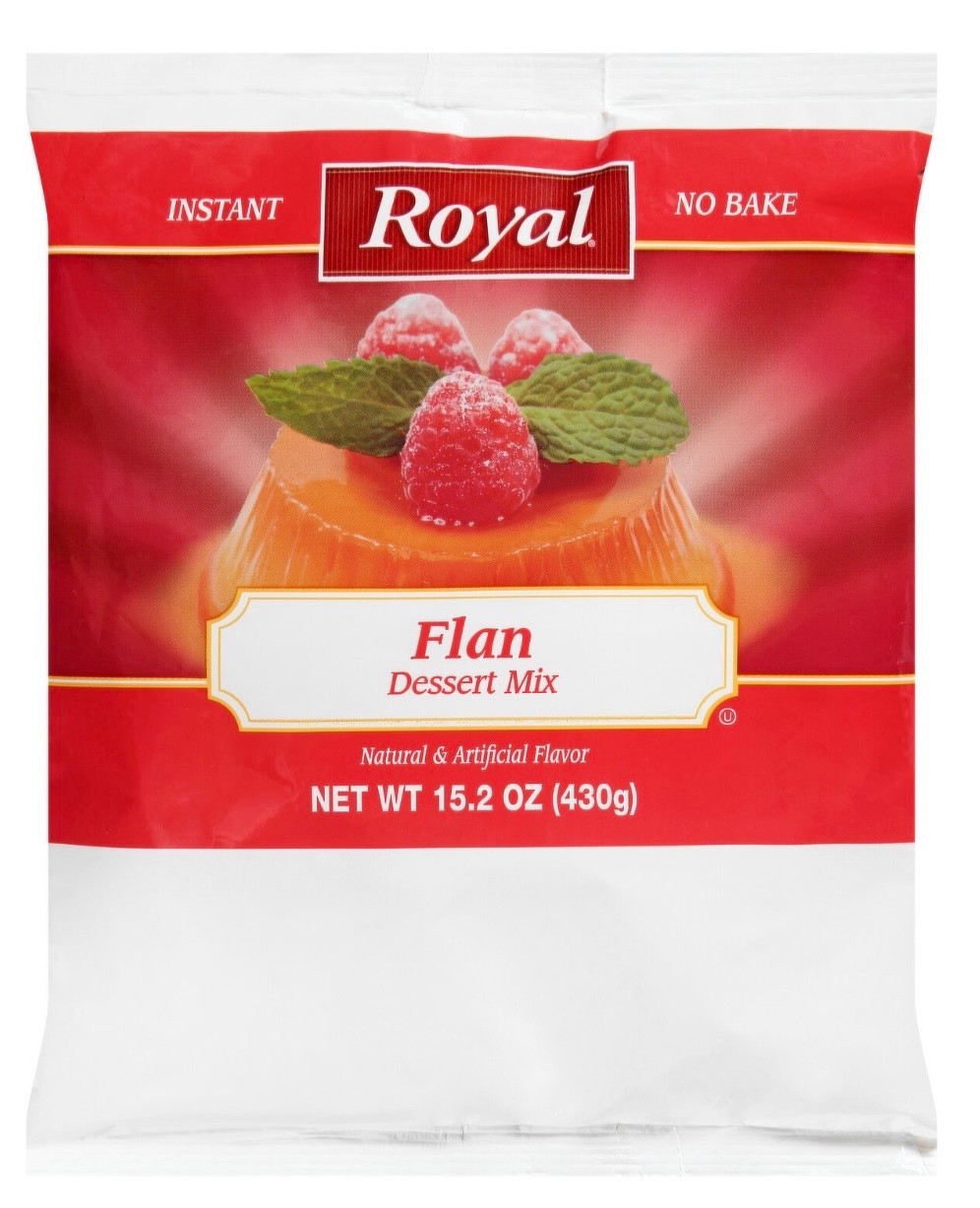 Royal Flan Dessert Mix Commercial Size 15.2oz Instant No Bake Custard USA