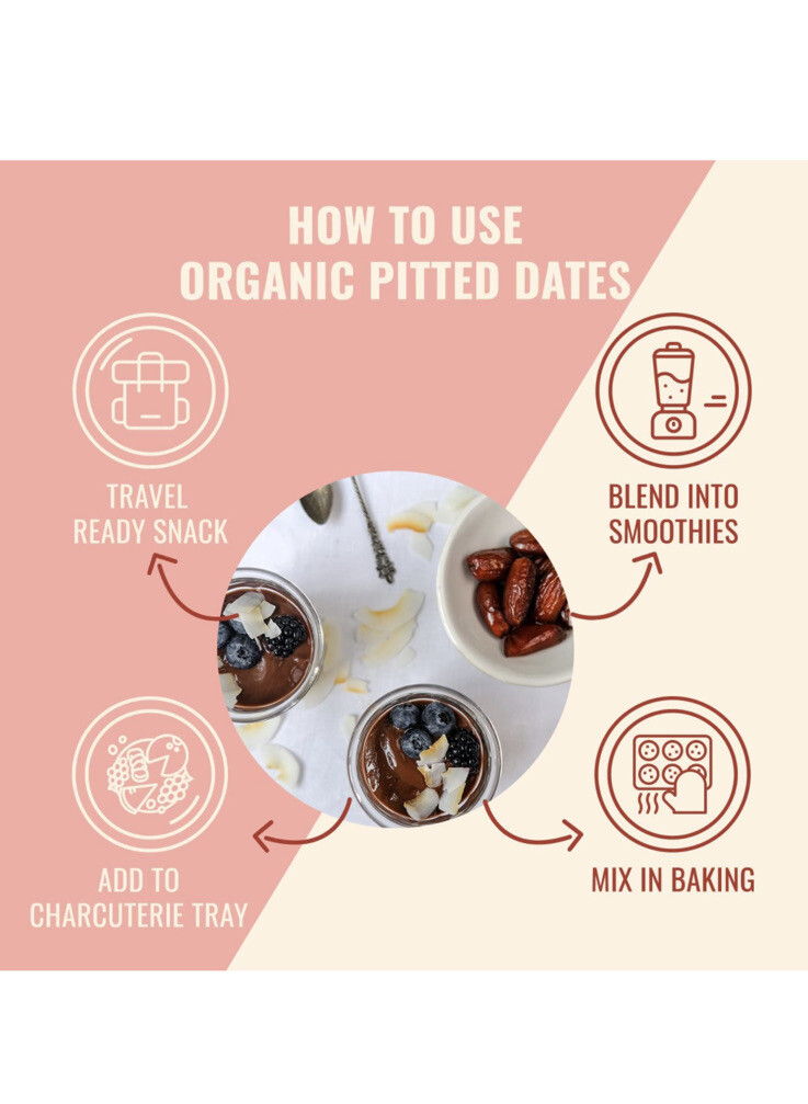 ORGANIC Pitted Dates (Deglet Nour) – Sunny Fruit 40oz Bulk Bag (2.5 lbs)