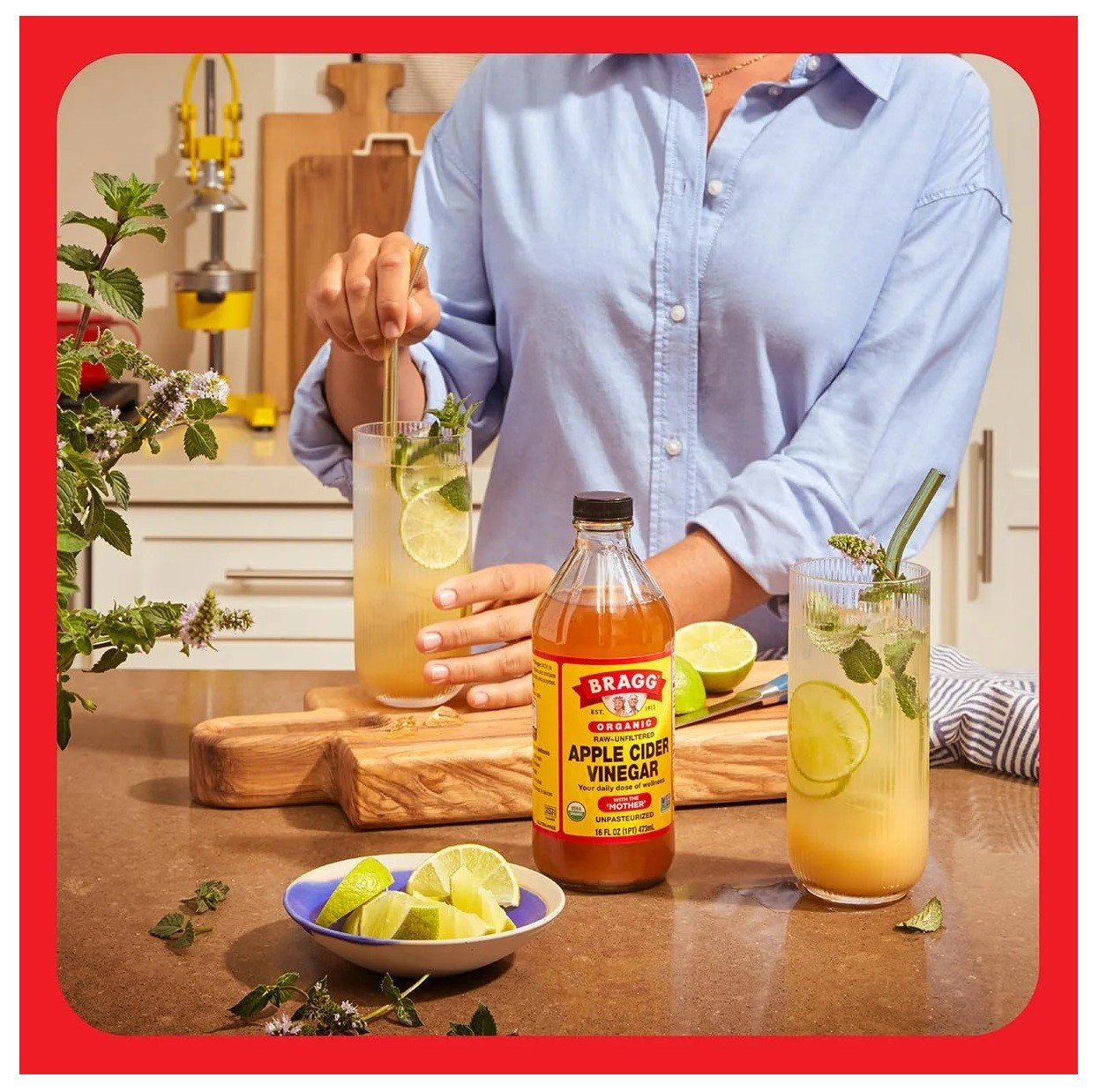 Bragg Organic Apple Cider Vinegar with the Mother, Raw and Unfiltered, 32 fl oz.