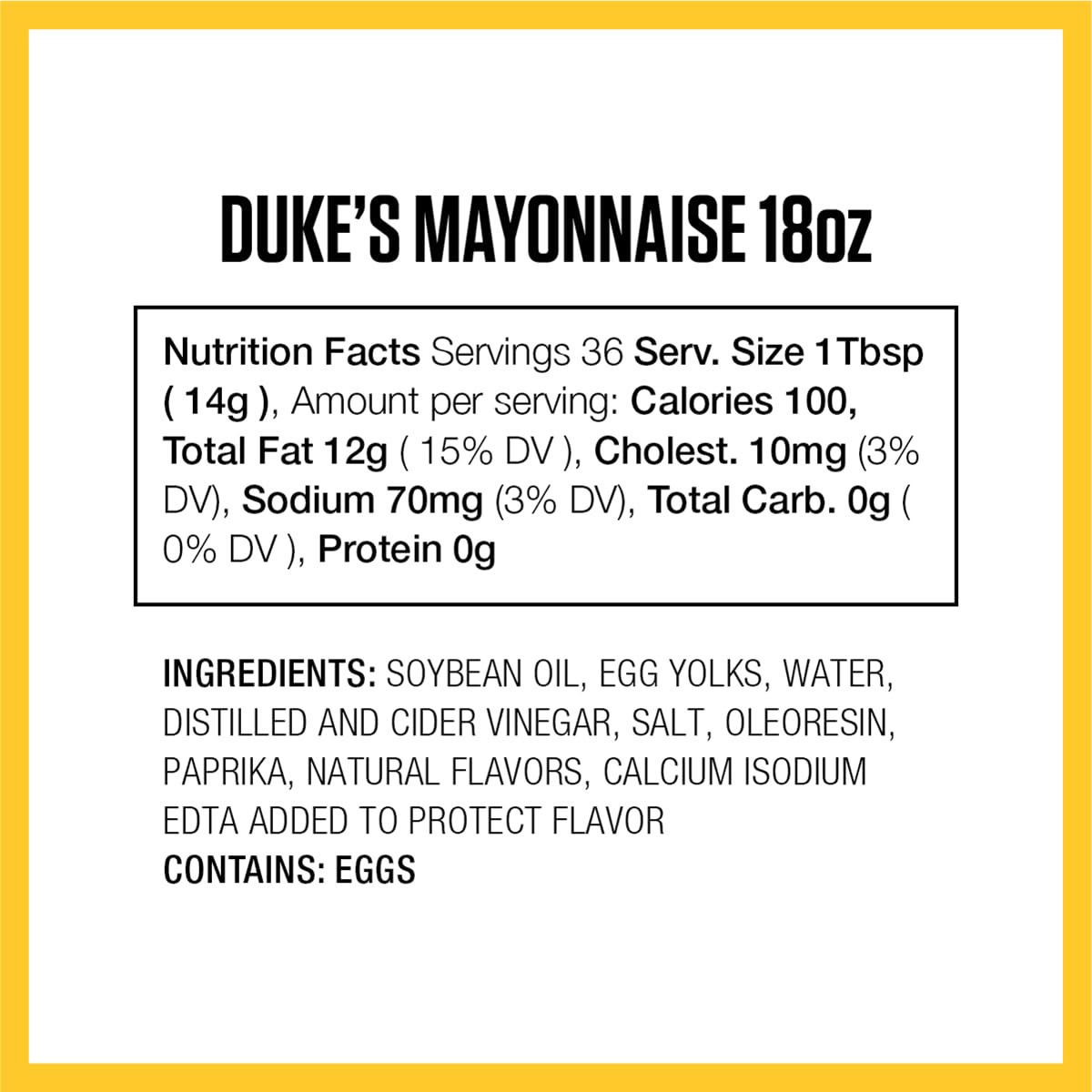 Duke’S Real Mayonnaise Squeeze Bottle – Original Smooth & Creamy Taste, 18 Ounce