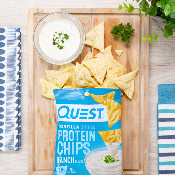 Quest Tortilla Style Protein Chips, Ranch, Baked, Gluten Free, 4 Count…