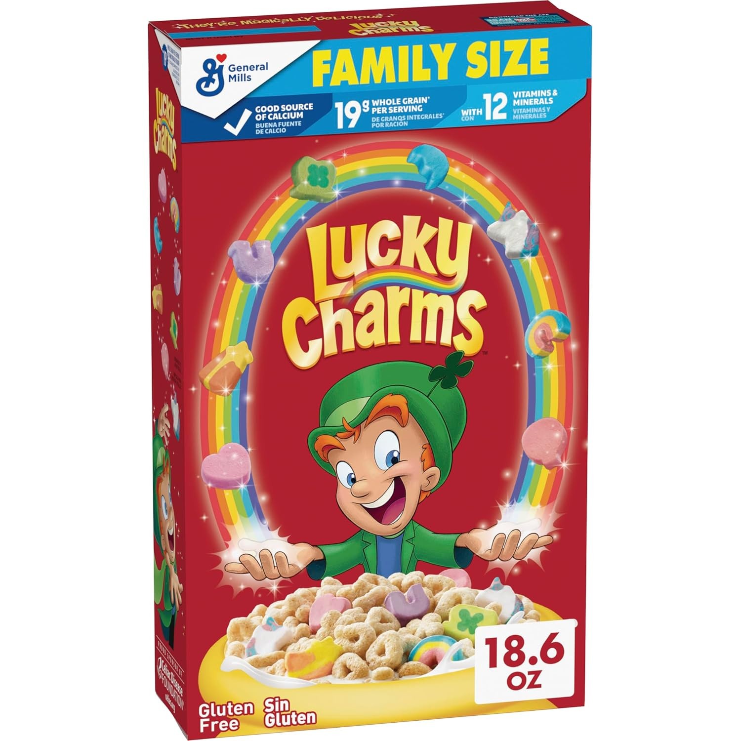 Lucky Charms Gluten Free Cereal with Marshmallows Whole Grain 18.6 oz