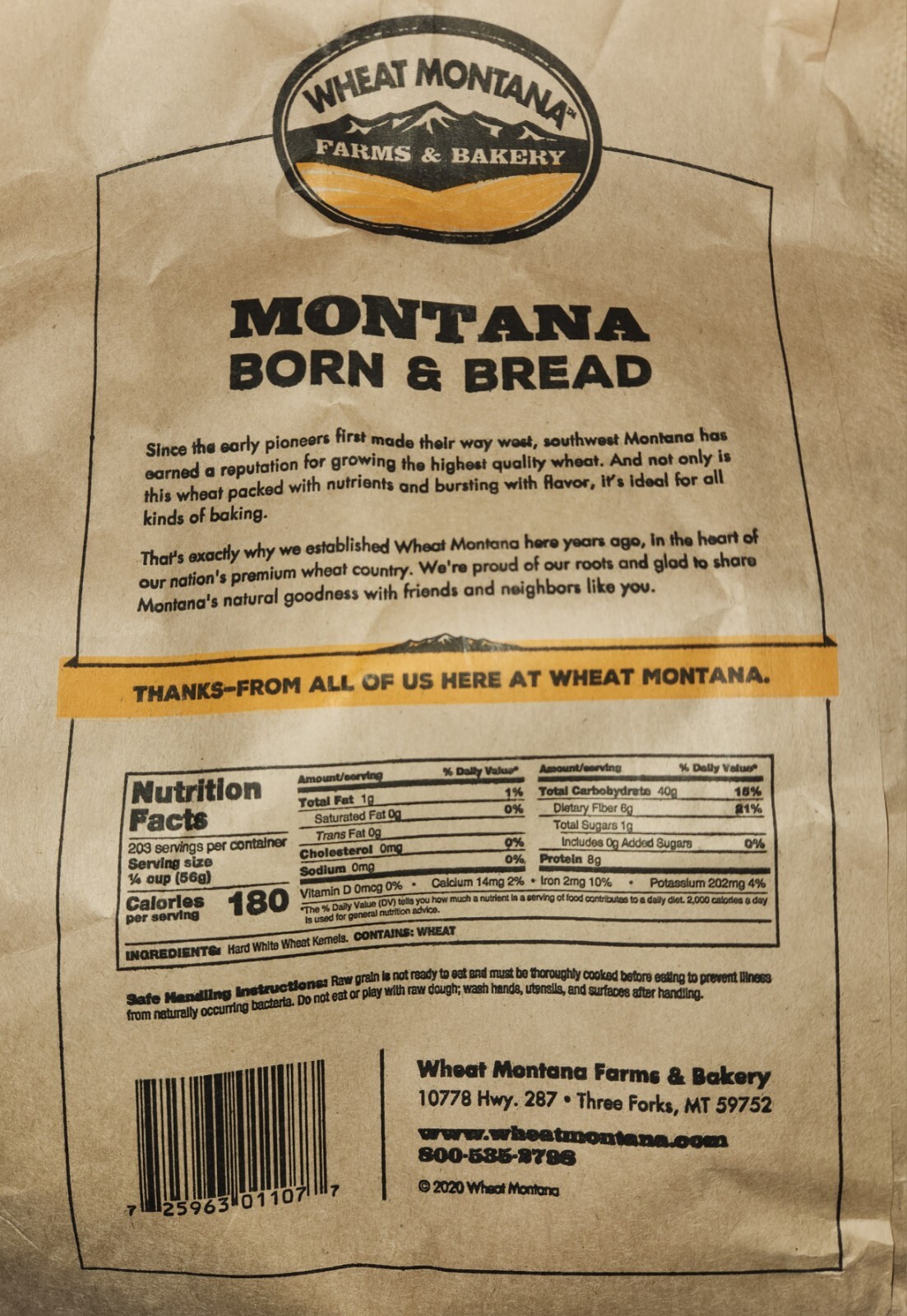 PRAIRIE GOLD 5 lb WHEAT BERRIES Kernels Seeds Hard White Spring Grain Montana