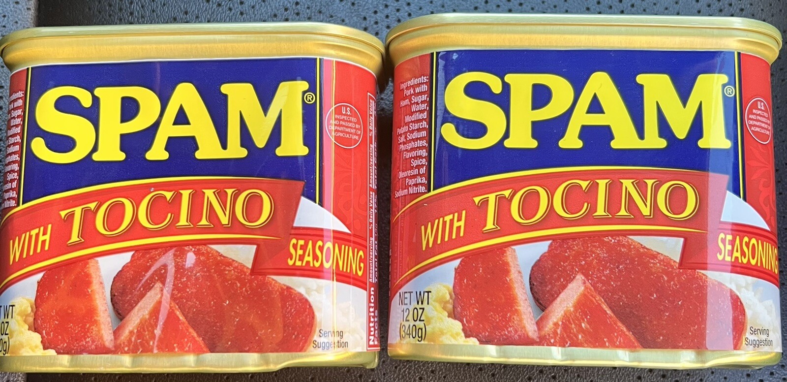 2 Cans of 12oz Spam Tocino RARE Expiration May 2025
