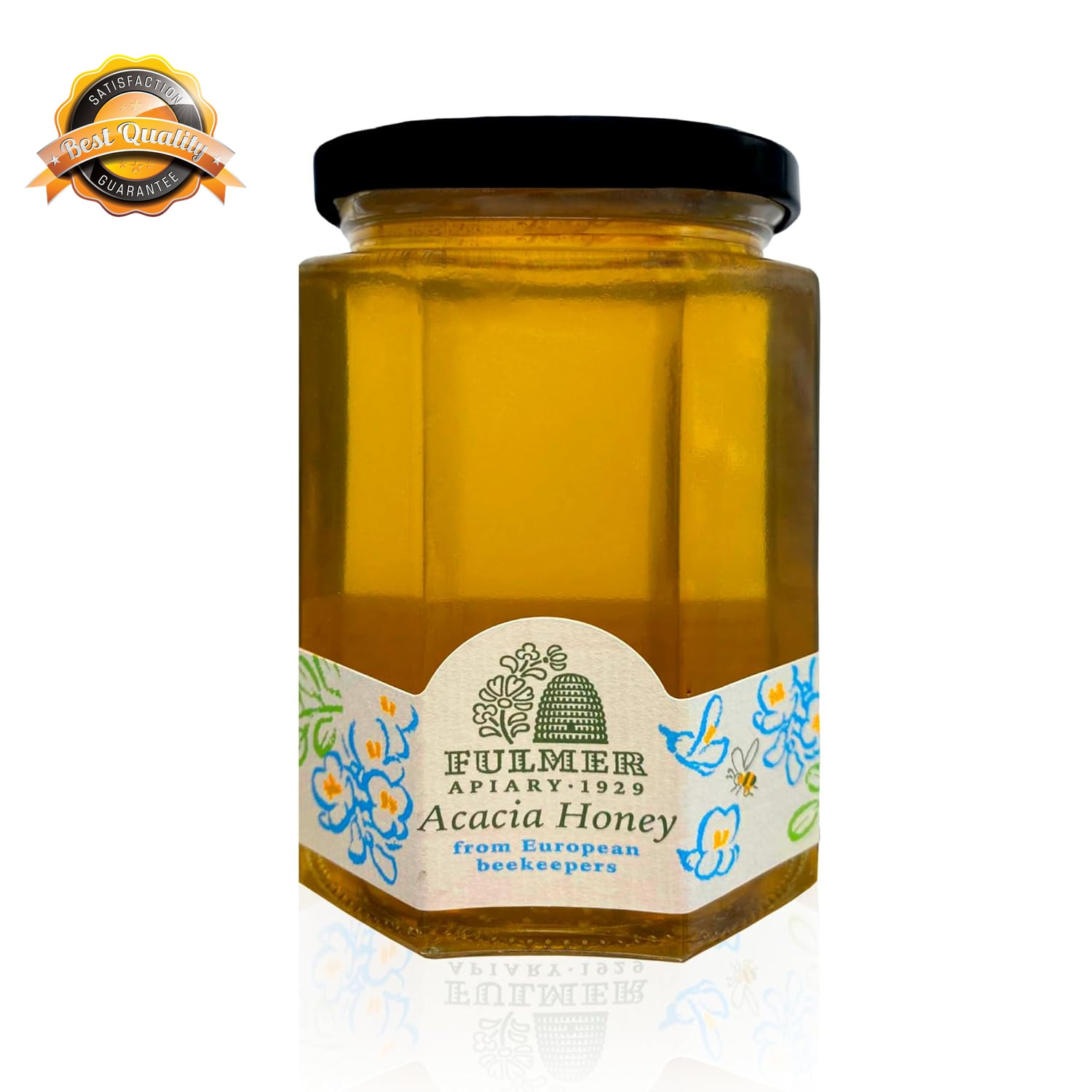 Hungarian Acacia Honey Raw Natural Liquid Pure Sweetener Glass Jar 17oz