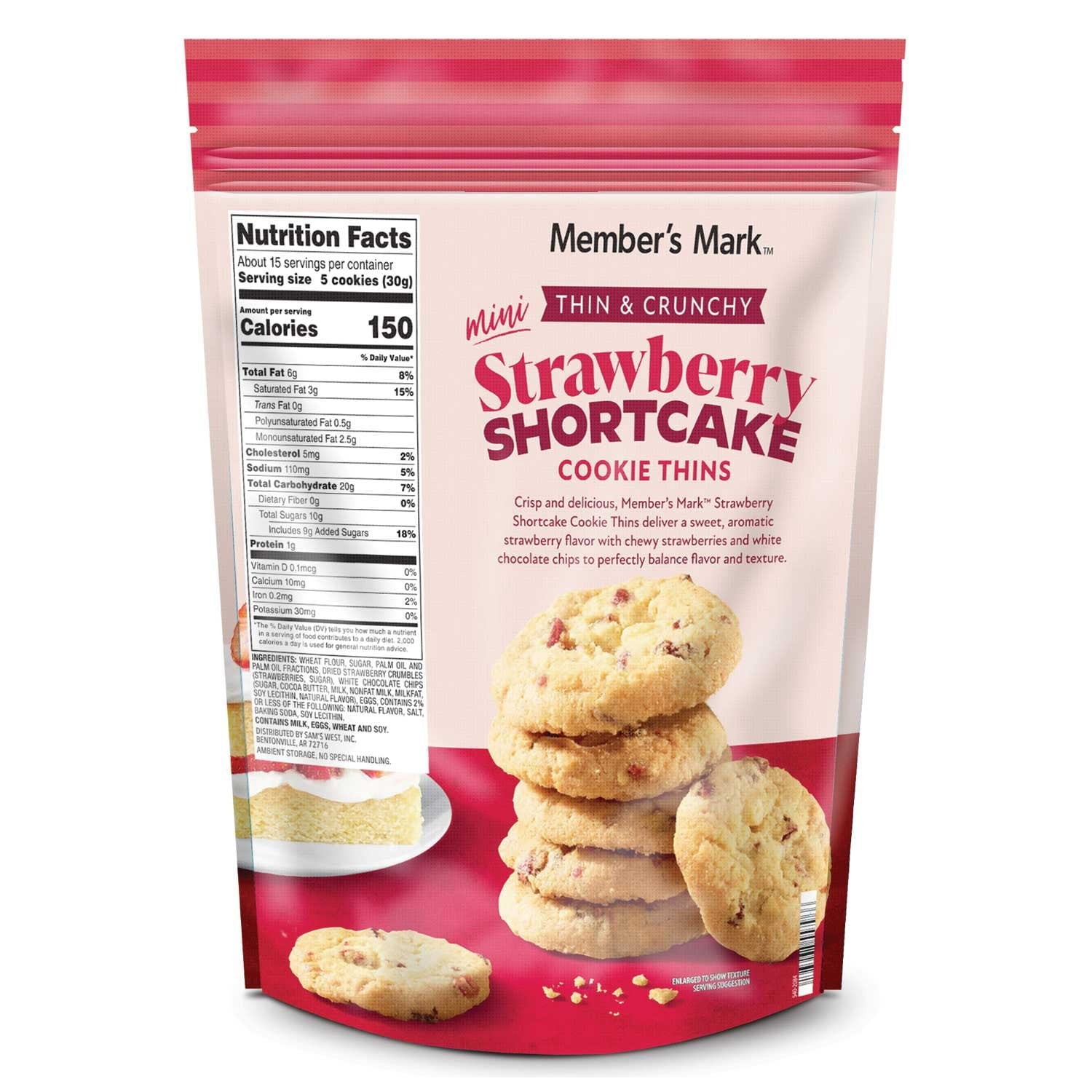 Member’s Mark Mini Strawberry Shortcake Cookie Thins, 16 oz.