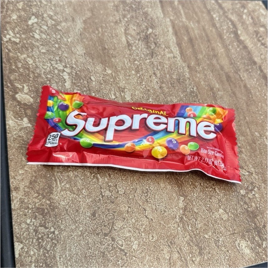 Supreme Skittles Red Pack SS21 Sealed Rare Collectible Display Piece Exp 12/2023