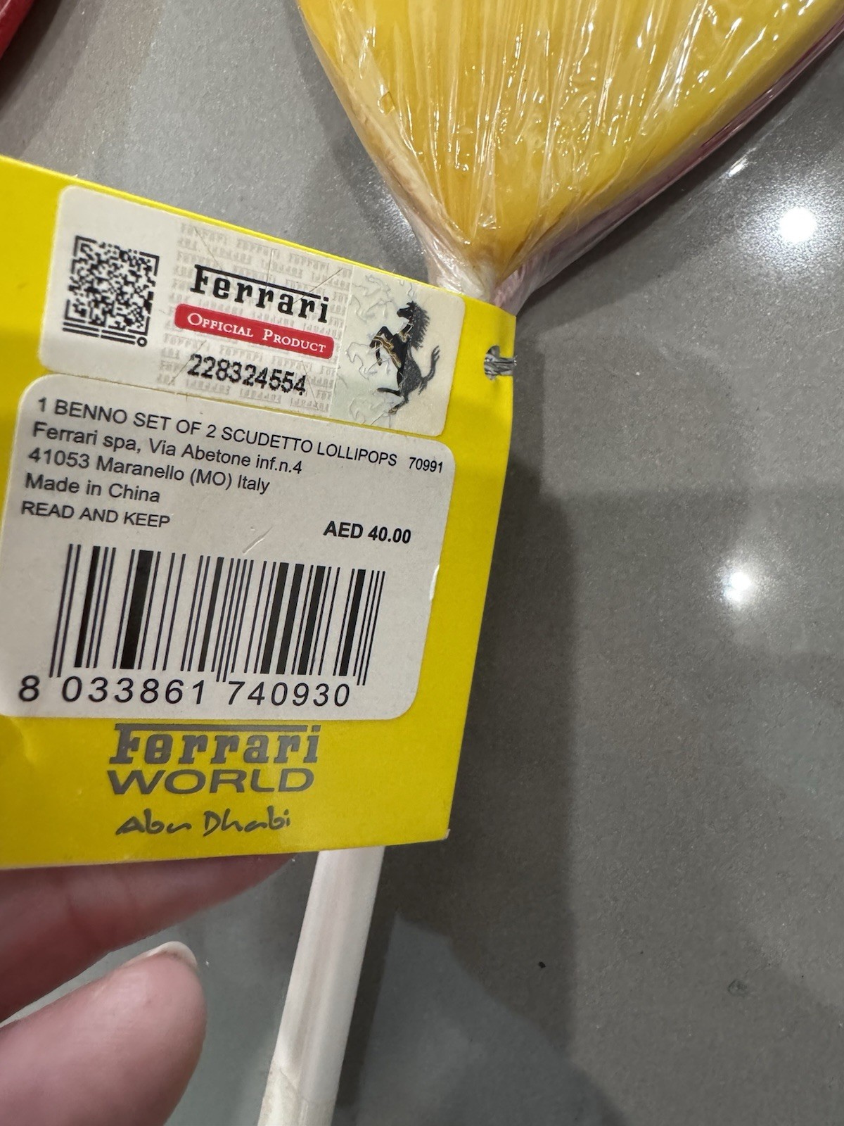 Ferrari World Cars Candy Suckers Lot