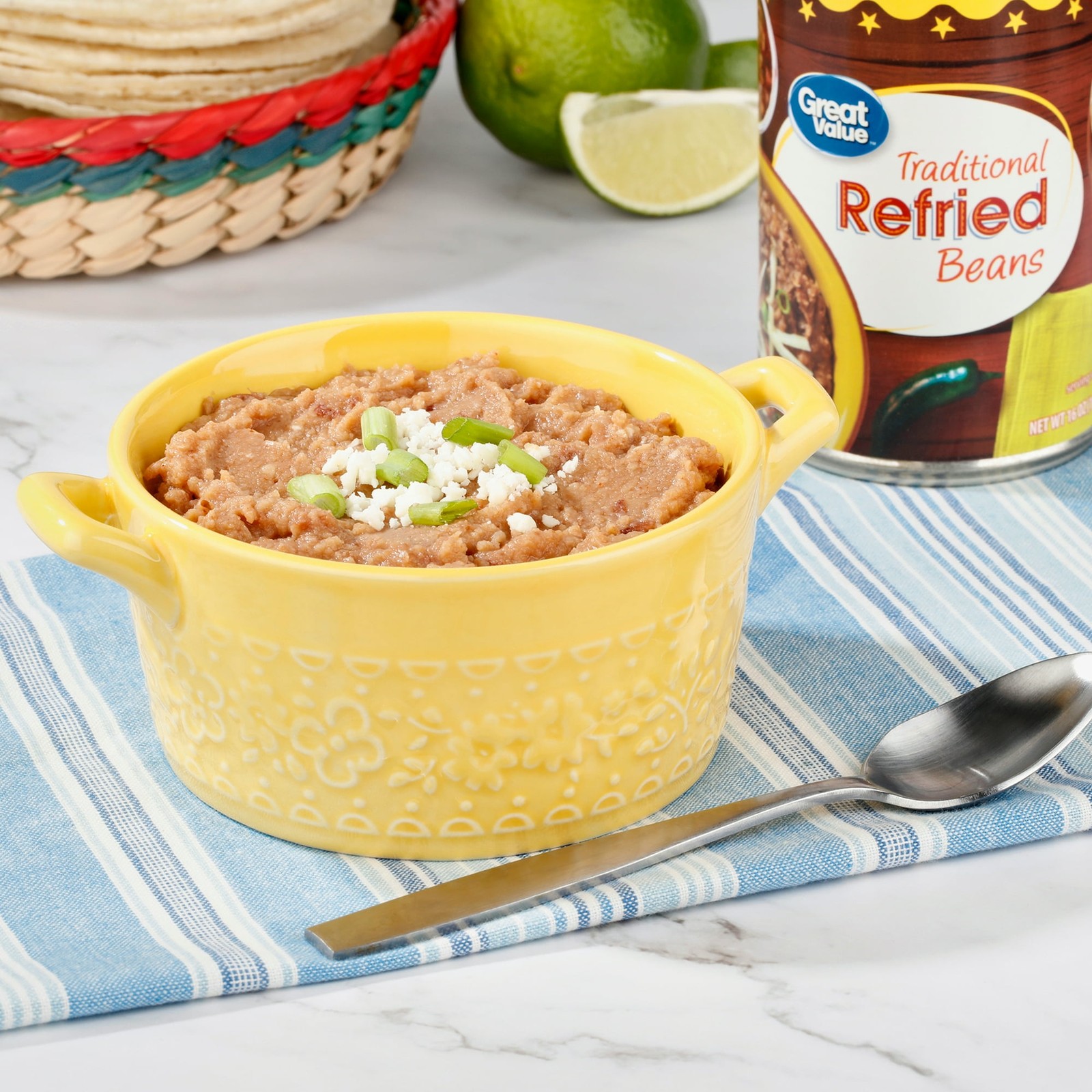 (6 pack) Great Value Traditional Refried Beans, 16 oz…