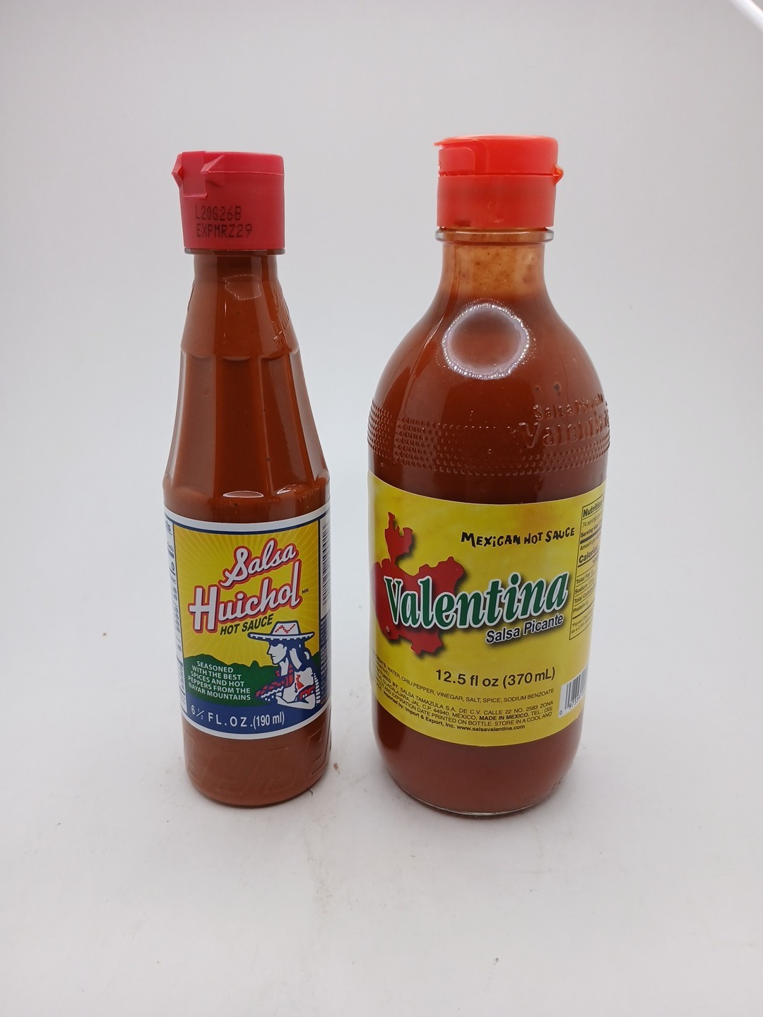 Salsa HUICHOL Hot Sauce 6.5 oz & Valentina Salsa Picante 12.5 oz (Bundle)