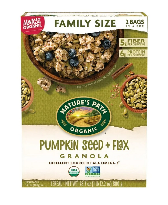 Nature’s Path Organic Granola Pumpkin Seed + Flax, 28.2 oz Box