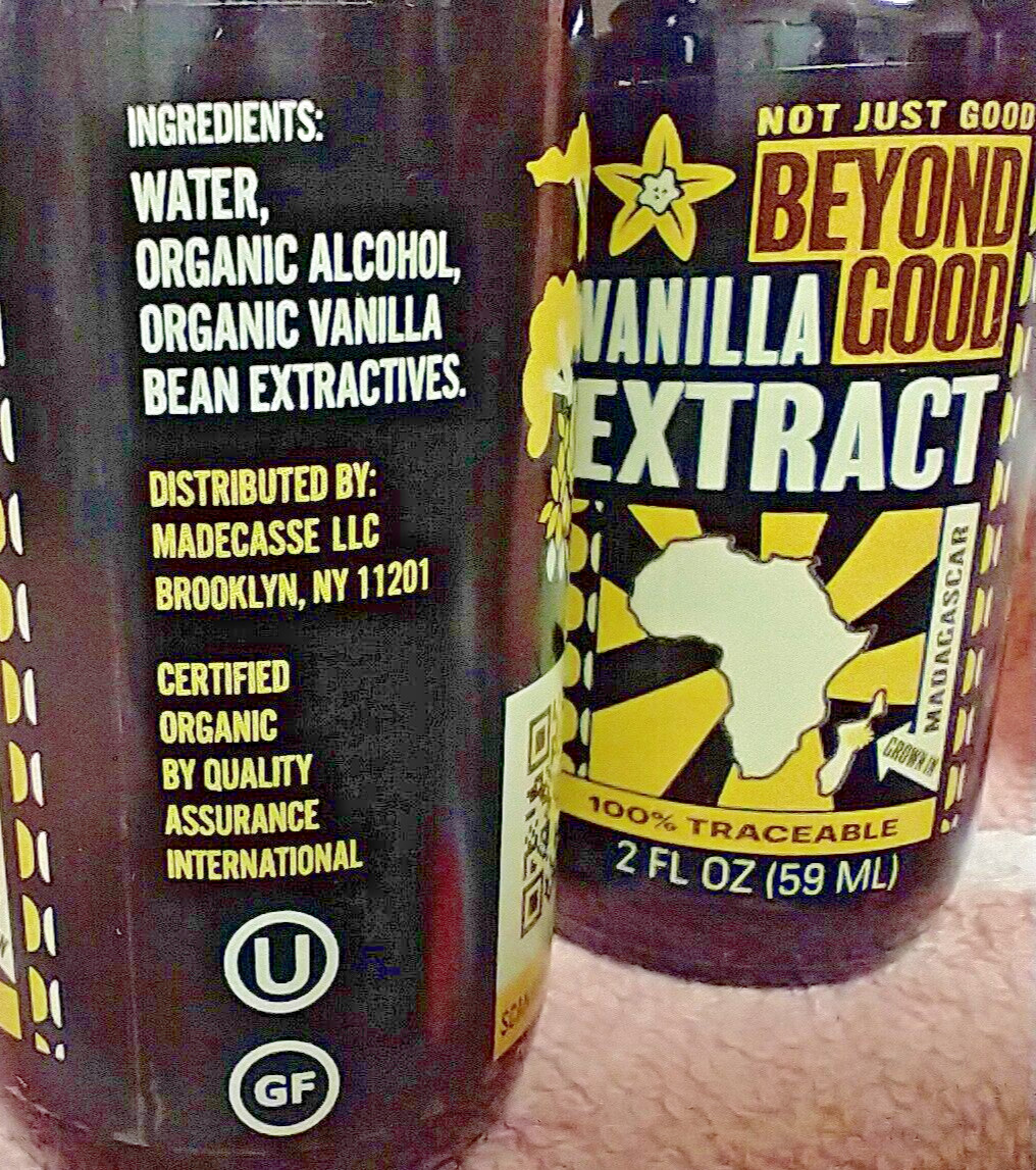 Beyond Good MADAGASCAR Organic Vanilla Extract, 2oz, BB 2027, Lot of 3