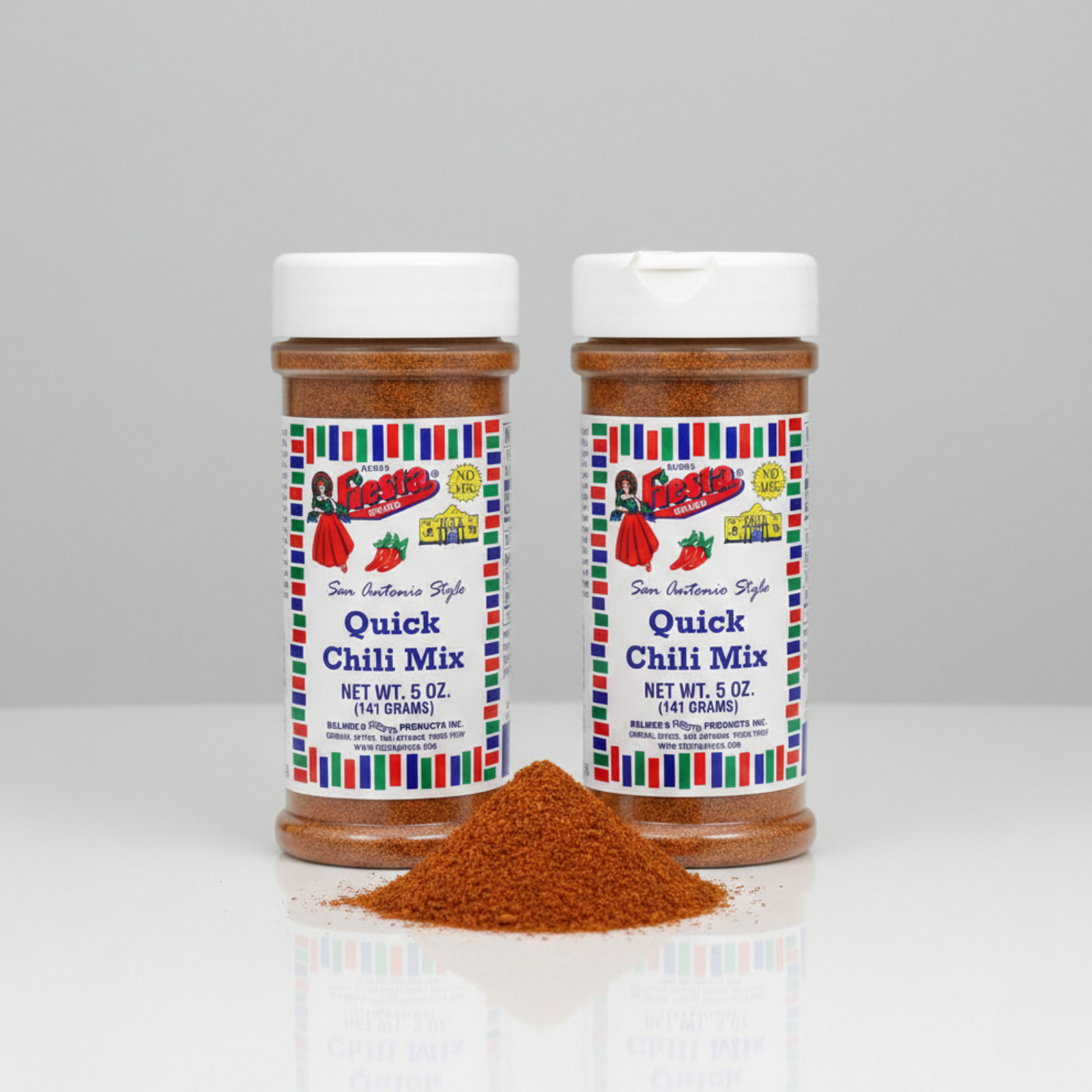 2 PACK Bolner’s Fiesta Quick Chili Mix 5 oz Bottles Texas Authentic