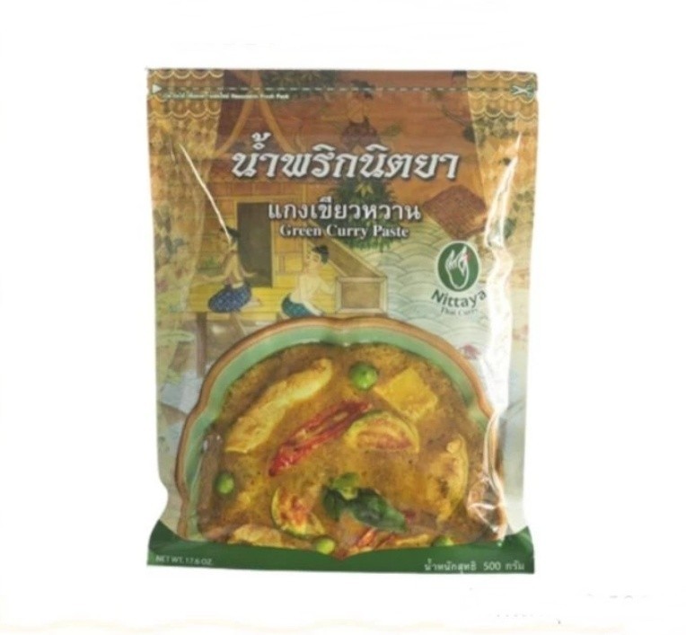 Nittaya Green Curry Paste Authentic Thai Cuisine Traditional Spice Mix 500g 1kg