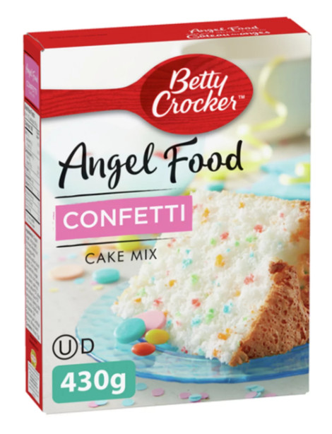 Betty Crocker Angel Food Cake Mix Confetti 430g Sweet Dessert Baking Party Mix