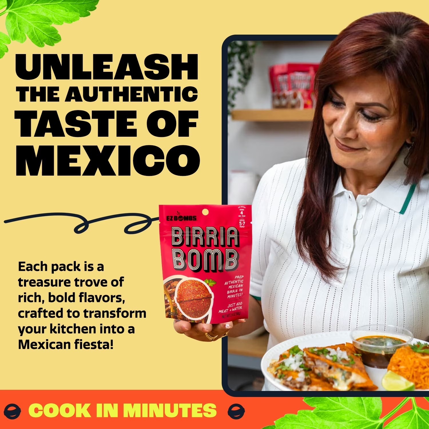 EZ Bombs Birria Bomb Seasoning, 1 Pack, Authentic Mexican Spice Mix for Tacos.
