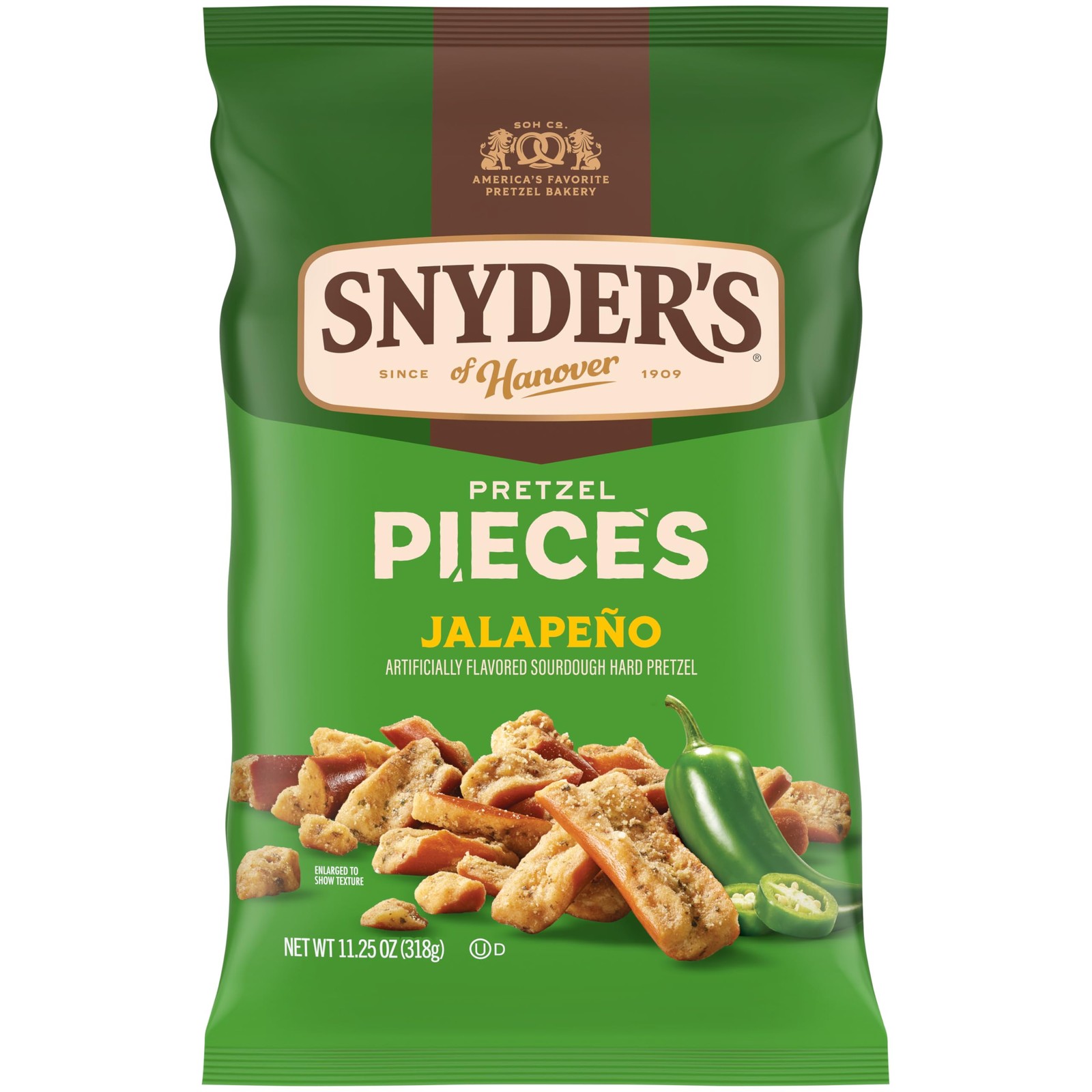 Snyder’s of Hanover Jalapeño Flavored 11.25 Ounce (Pack 1), Jalapeno