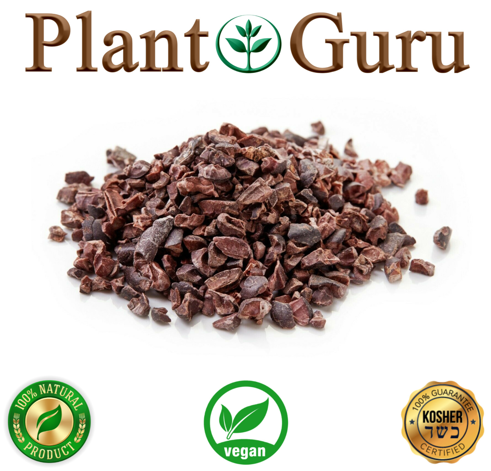 Raw Cacao / Cocoa Nibs 100% Raw Chocolate Arriba Nacional Bean 1 oz to 25 lb
