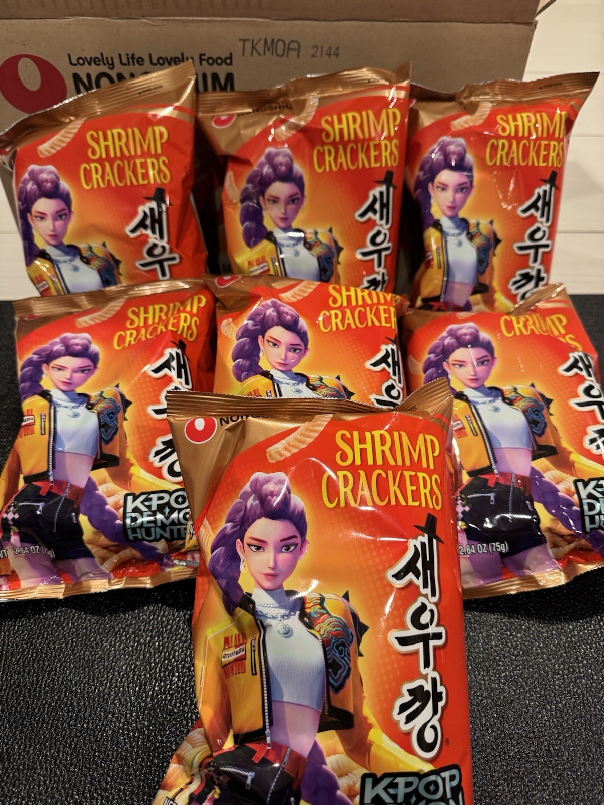 K-pop Demon Hunters Shrimp Crackers 2.64oz Huntrix Rumi, Mira, Zoey Lot of 20