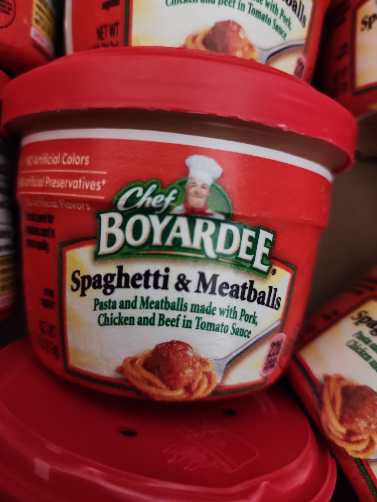 12 Pack Chef Boyardee Spaghetti & Meatballs Microwave Pasta 7.5oz Expiry 04/2027
