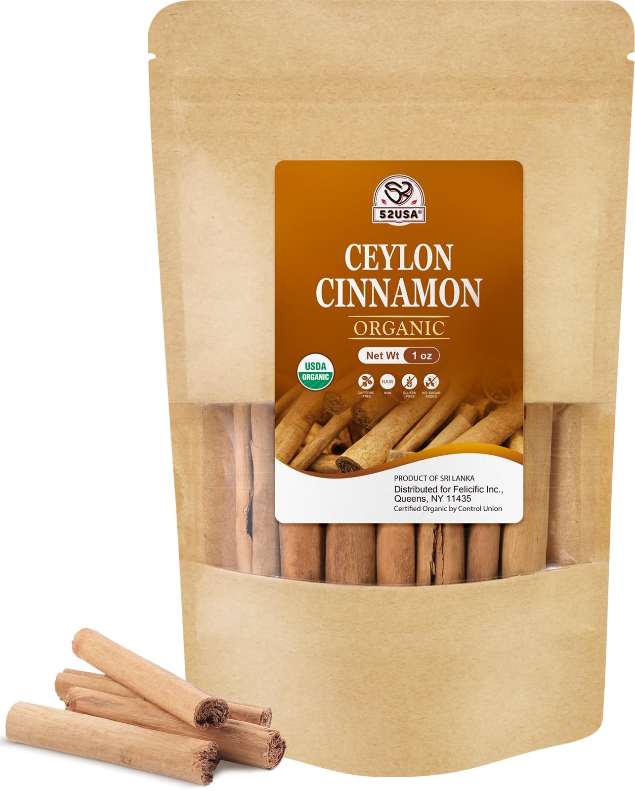 Organic Ceylon Cinnamon Sticks, 1 Ounce Pack of 1, True Cinnamon Farmed in Sr…