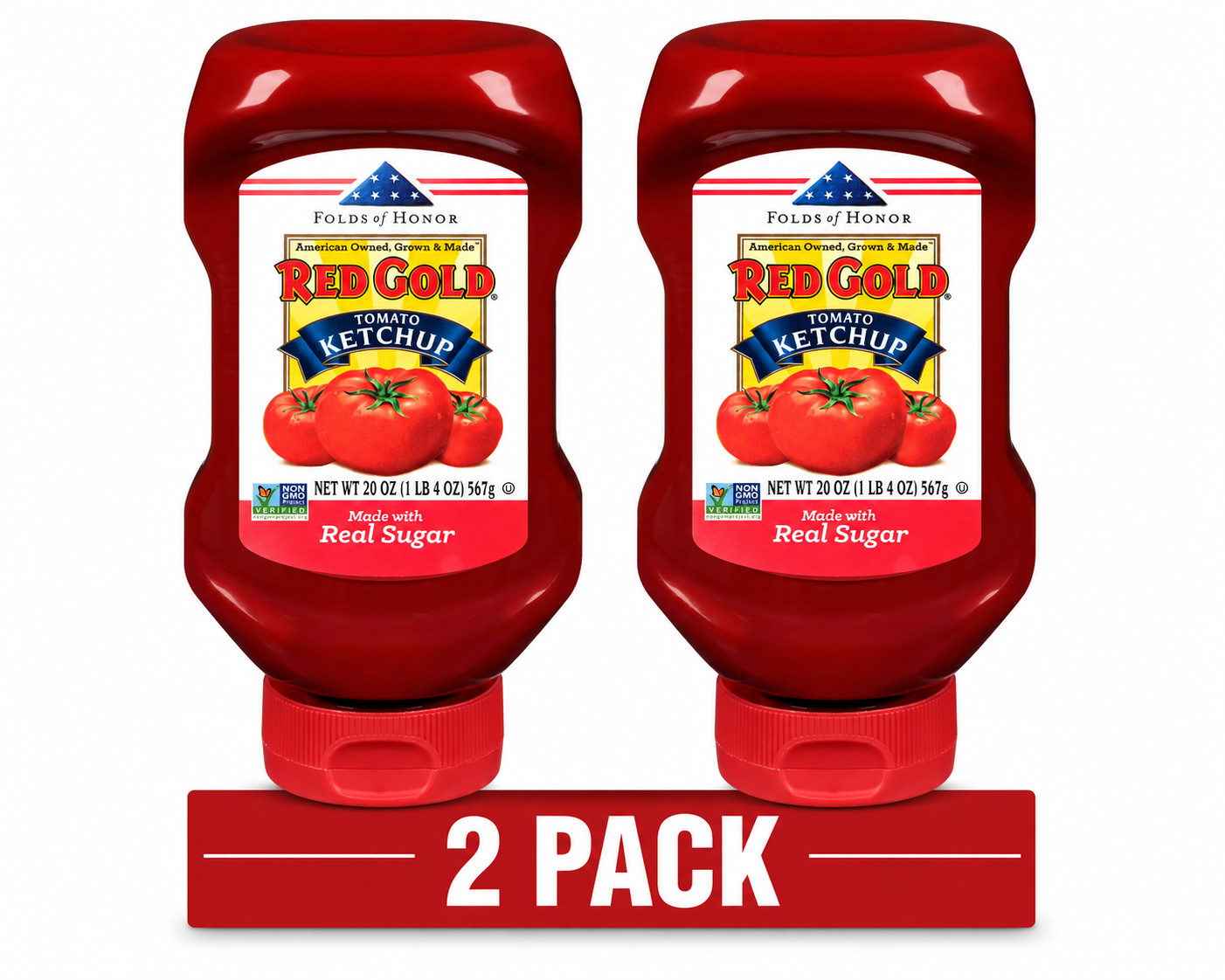 Pack 2 Tomato Ketchup with Real Sugar, 20oz Bottle Free Shipping in 2 Days….