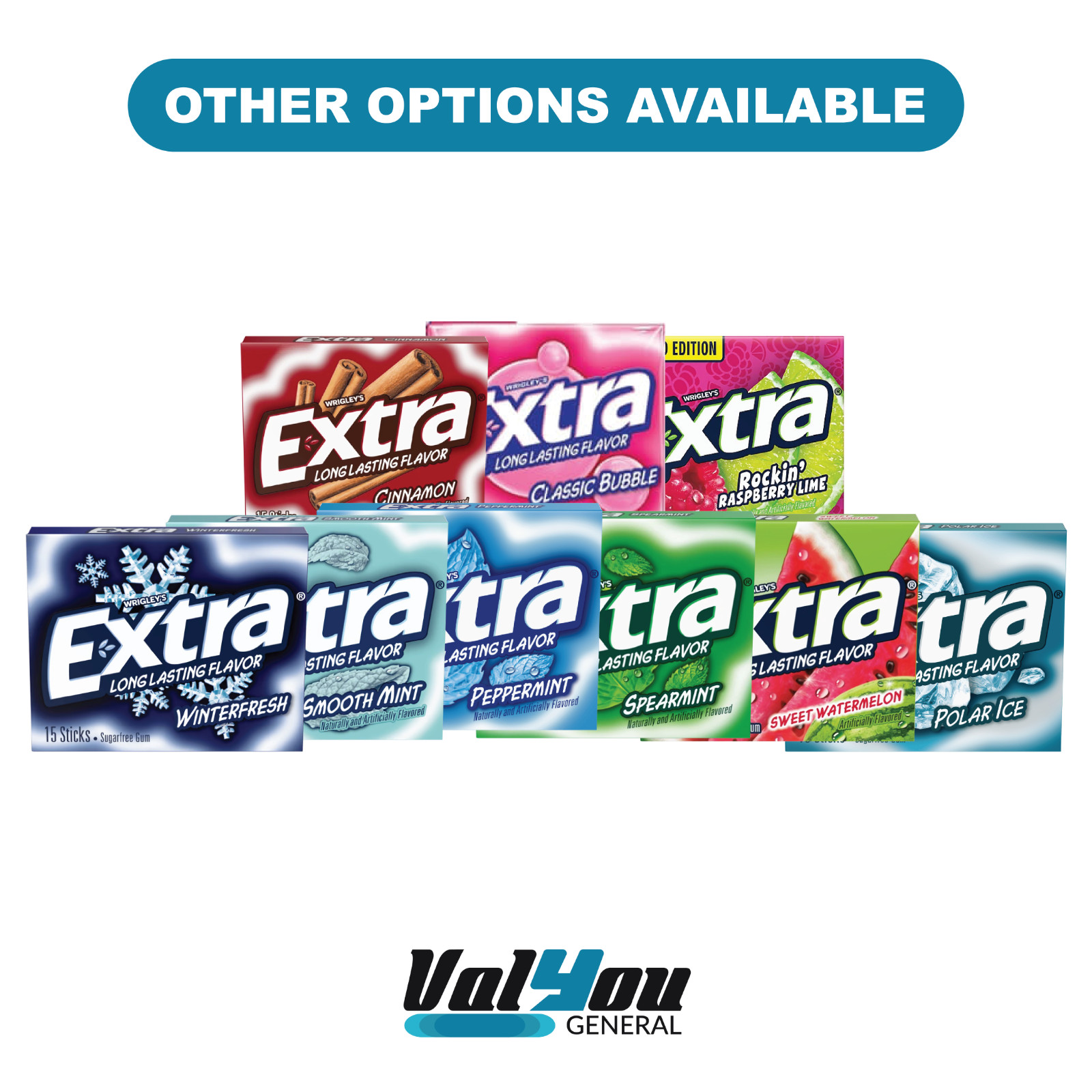 5x Packs Wrigley’s Extra Sweet Watermelon Gum | 15 Sticks Per Pack | Sugar Free!