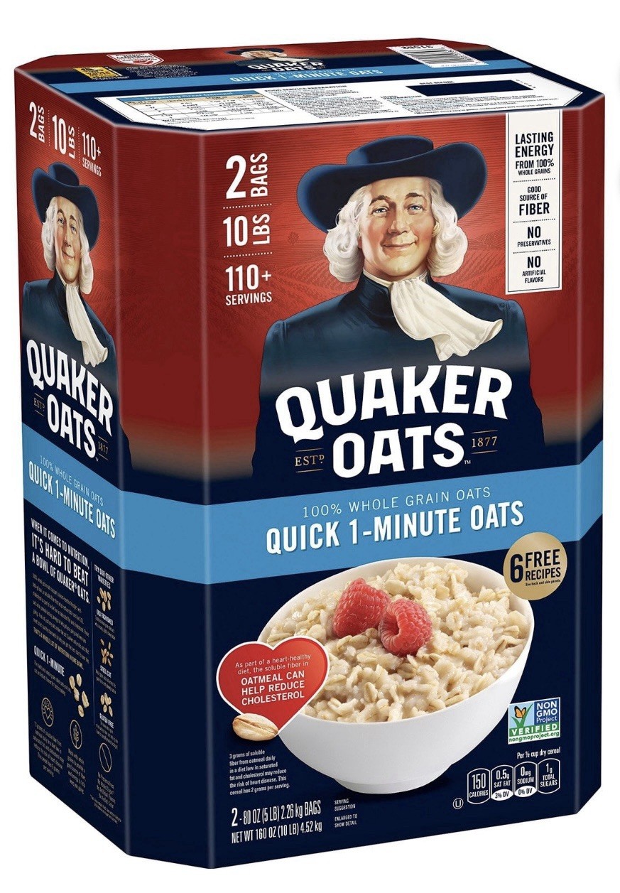 Quaker Quick 1-Minute Oats 160 oz., 2 pk.