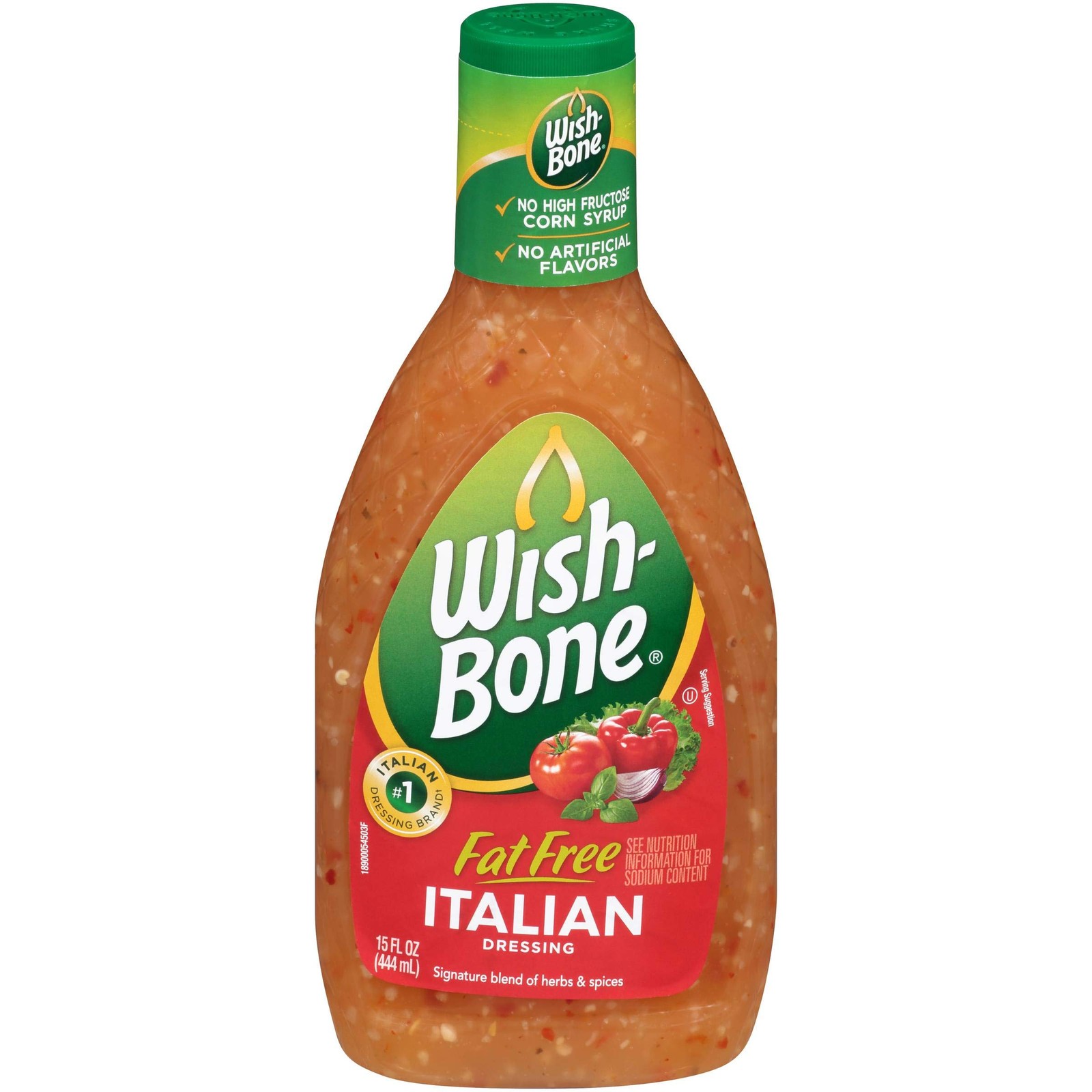 Wish-Bone Fat Free Italian Salad Dressing, 15 FL OZ 15 Fl Oz (Pack of 1)