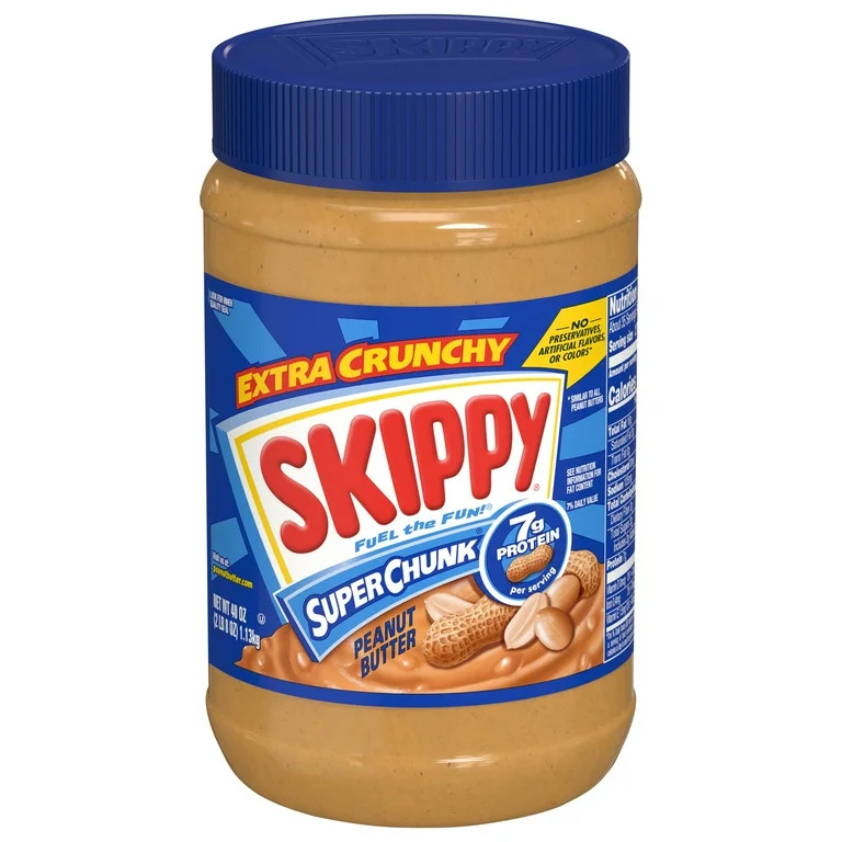 SKIPPY SUPER CHUNK Peanut Butter, 7 g Protein Per Serving, Shelf-Stabl, 40 oz