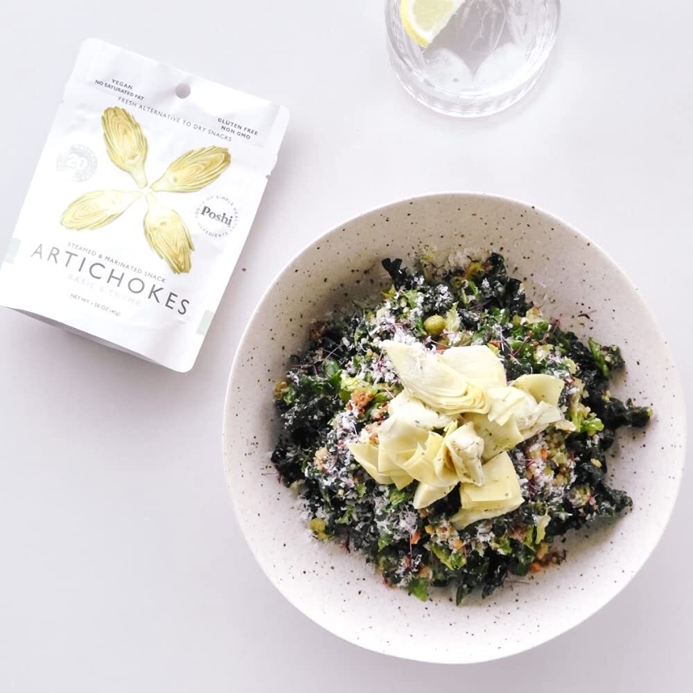 Marinated Artichoke Hearts Snack Pack | Basil + Thyme | Keto, Vegan, Paleo