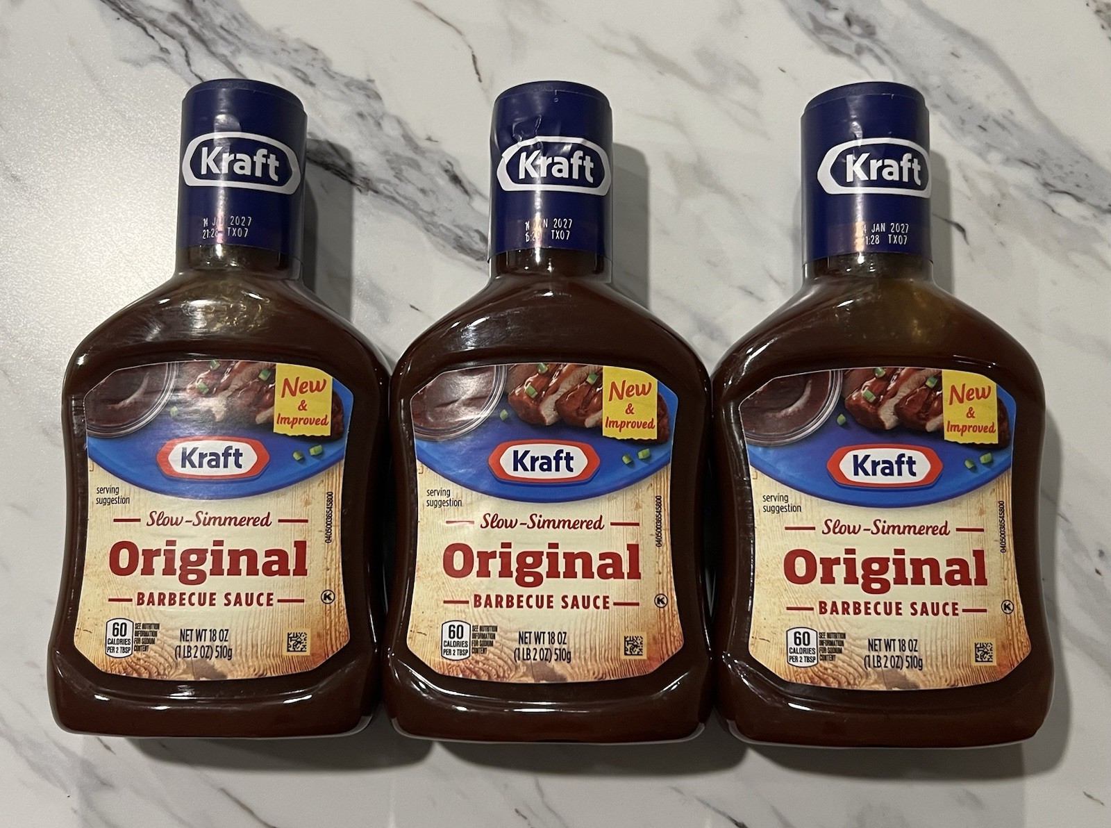 3pk Kraft Slow Simmered Barbecue Sauce BBQ 18 Oz