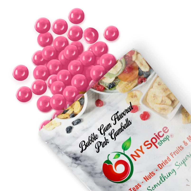 Gourmet Pink Bubble Gum Gumballs – Juicy, Sweet, Classic Chewy Candy Treats