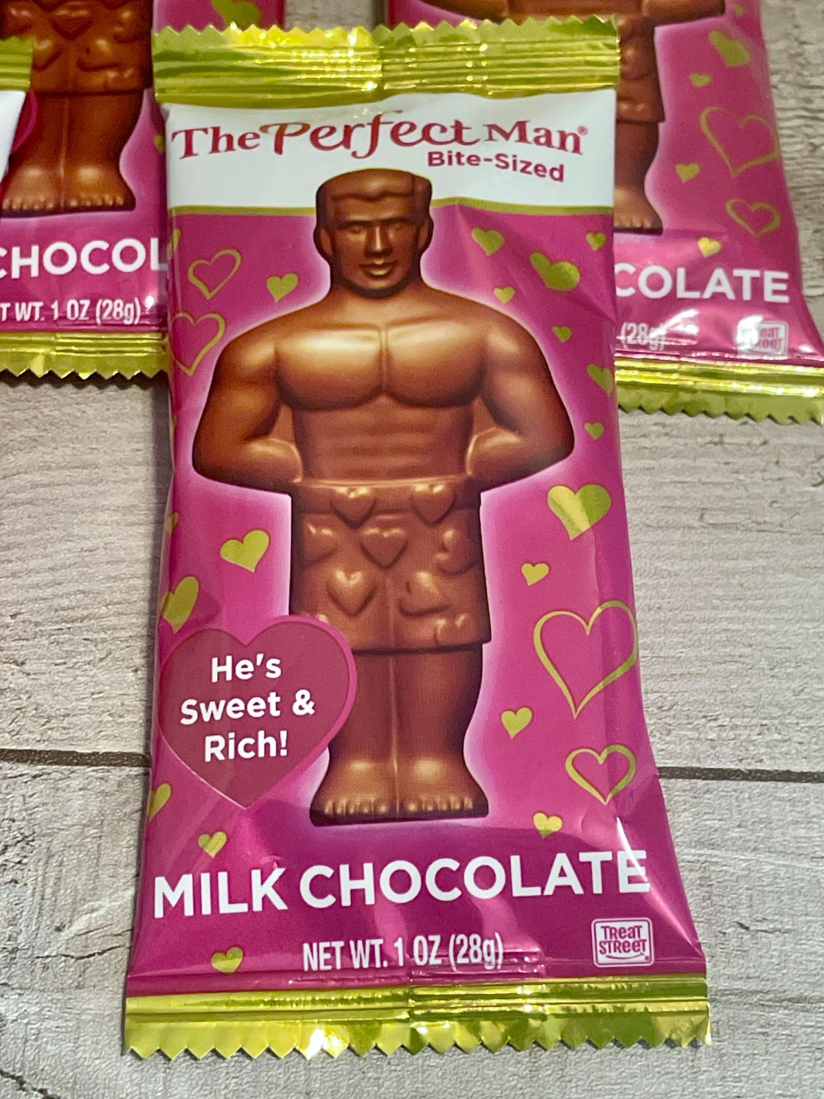 Men’s Gifts The Perfect Man Milk Chocolates Bite Sized 1 oz. (X 7 Pack)