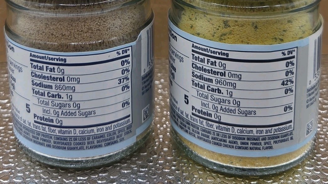 Lot Of 2 Herb Ox Hormel Cold Water Dissolve Beef & Chicken Bouillon 3.5 Oz